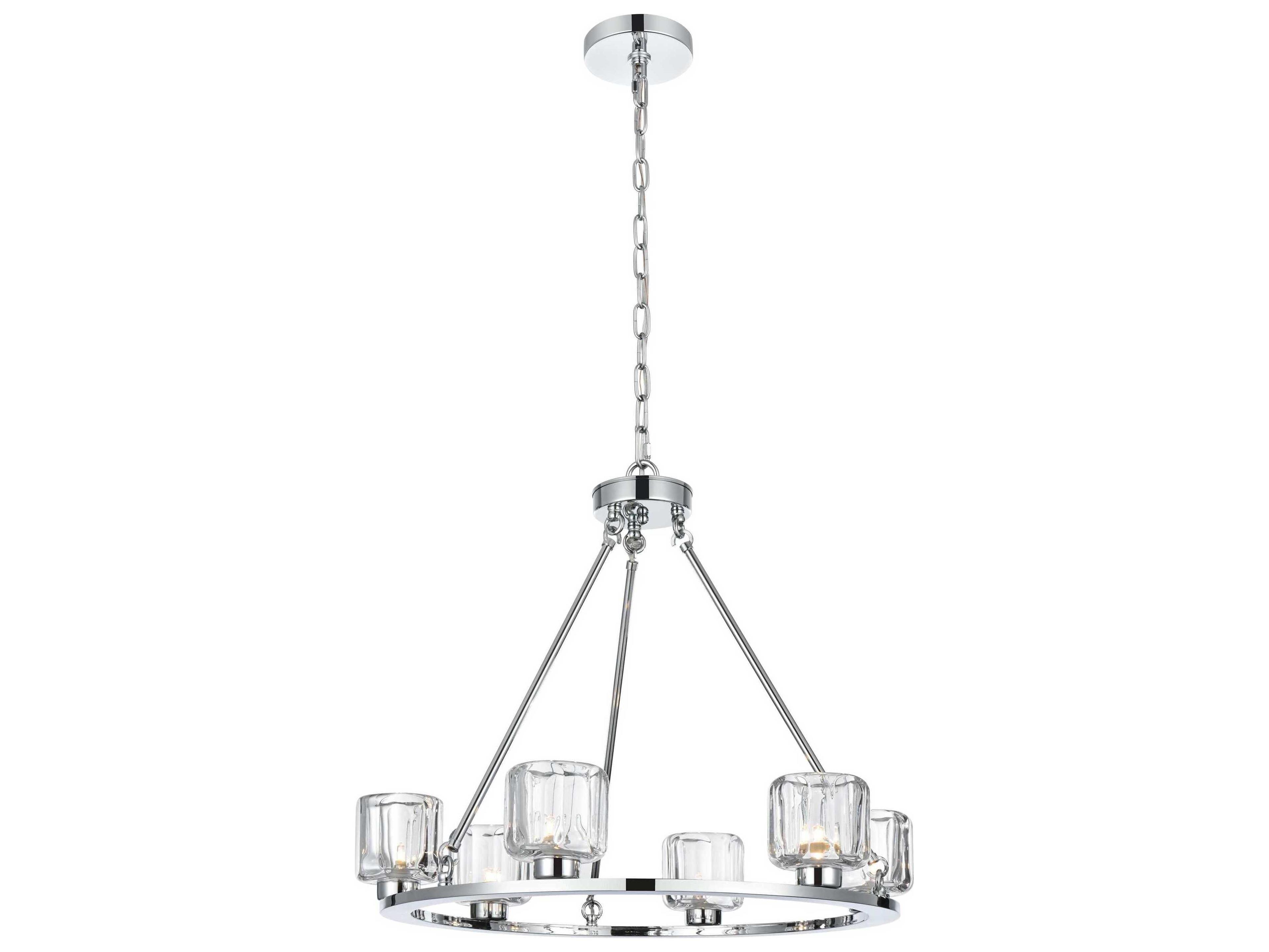Elegant Lighting Cadence 6-Light Chrome Chandelier