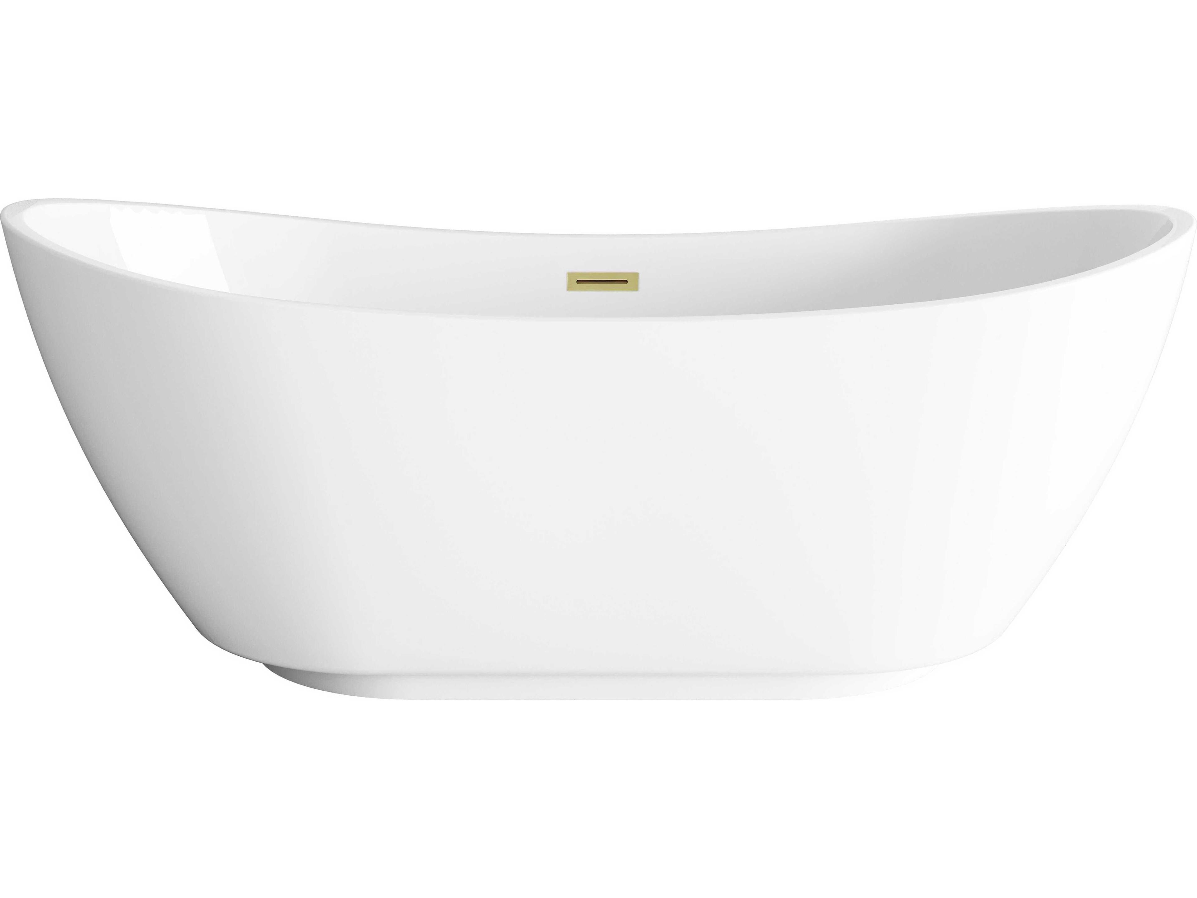 Elegant Lighting Ines Glossy White Soaking Bathtub