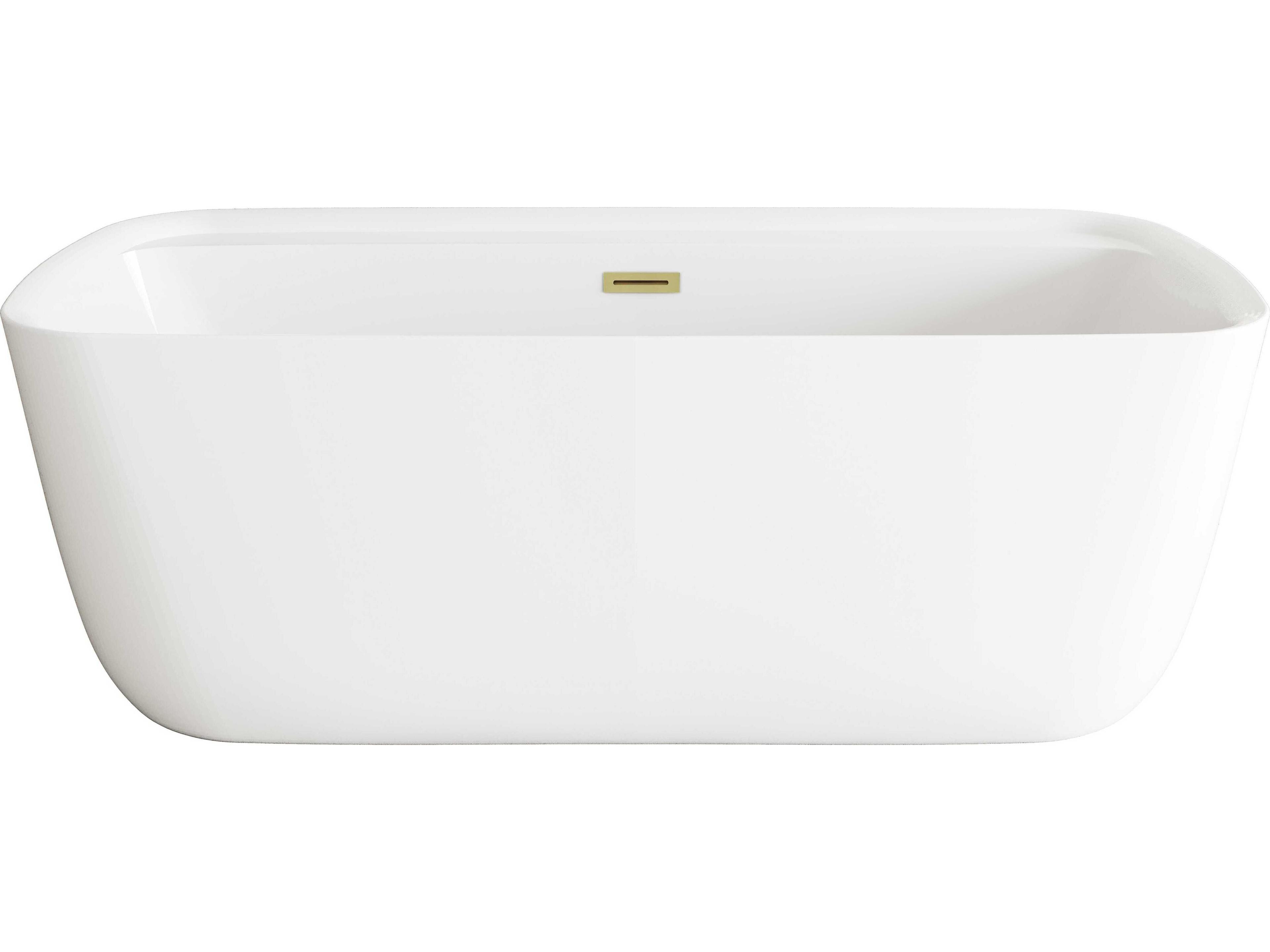 Elegant Lighting Glossy White 67" Bathtub