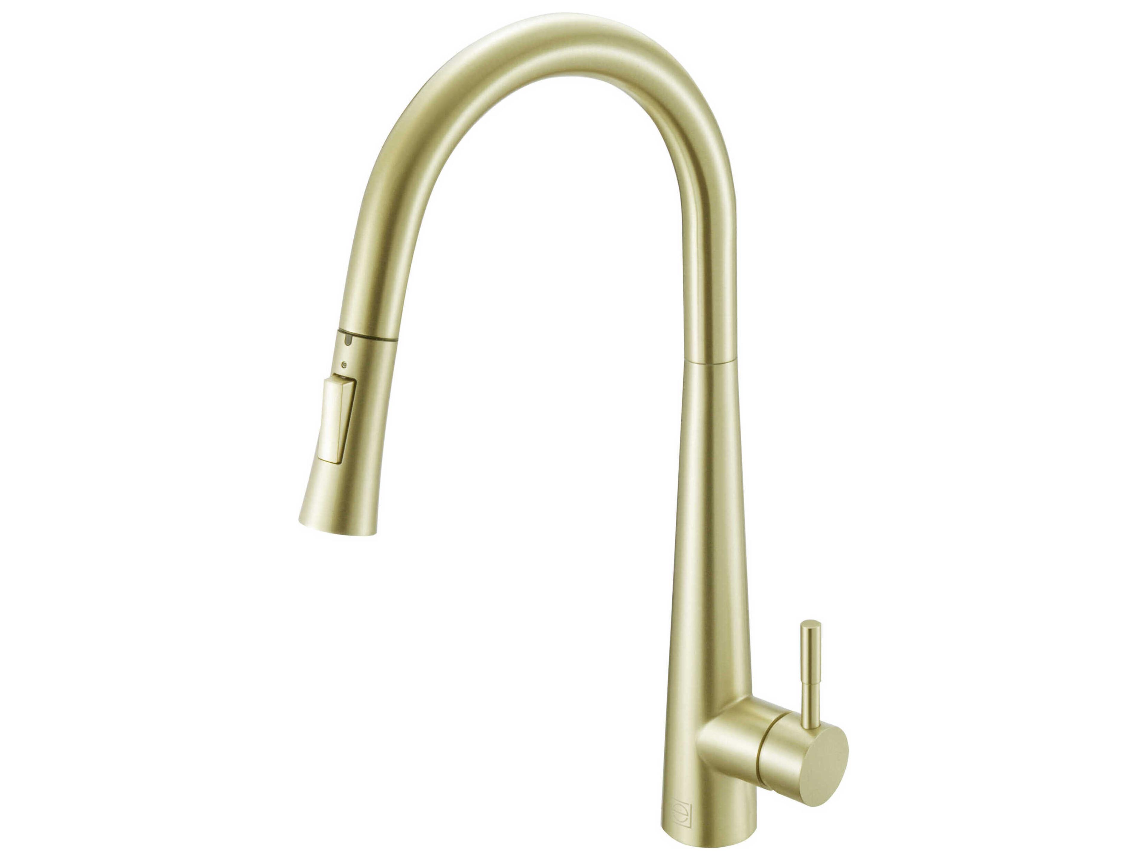 Elegant Lighting Lucas Brushed Gold Pull Down Sprayer Kitchen Faucet