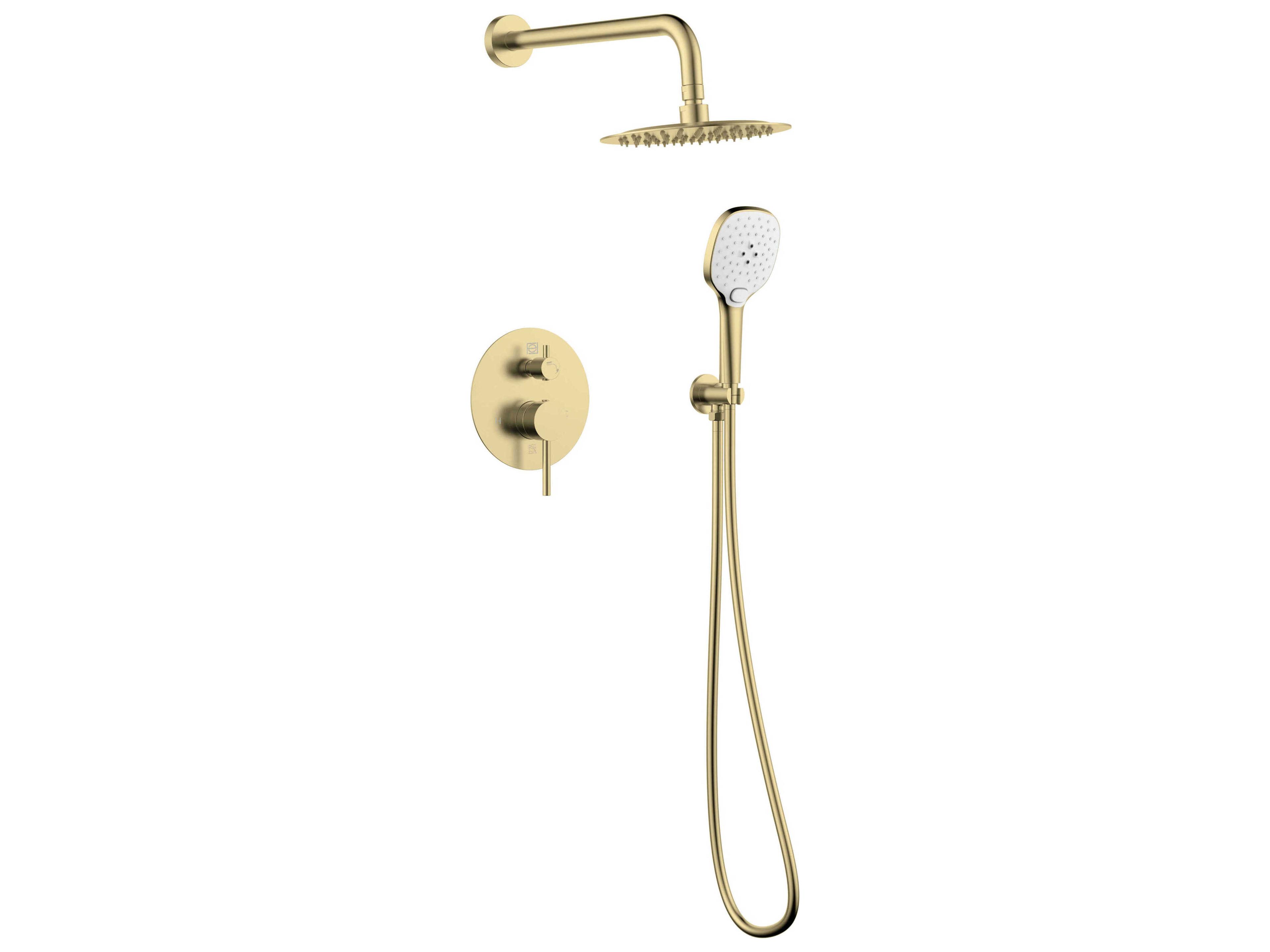 Elegant Lighting George Brushed Gold Shower Faucet System