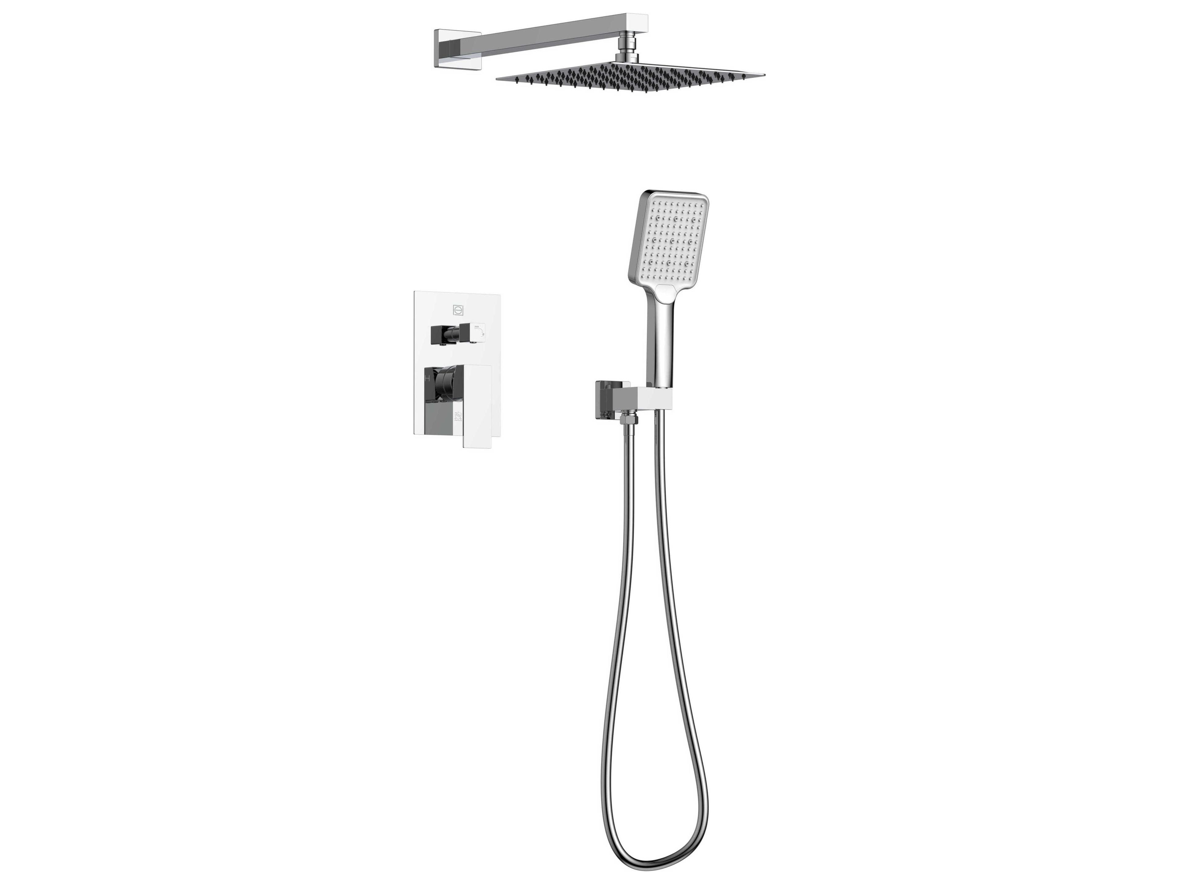 Elegant Lighting Petar Chrome Shower Faucet System