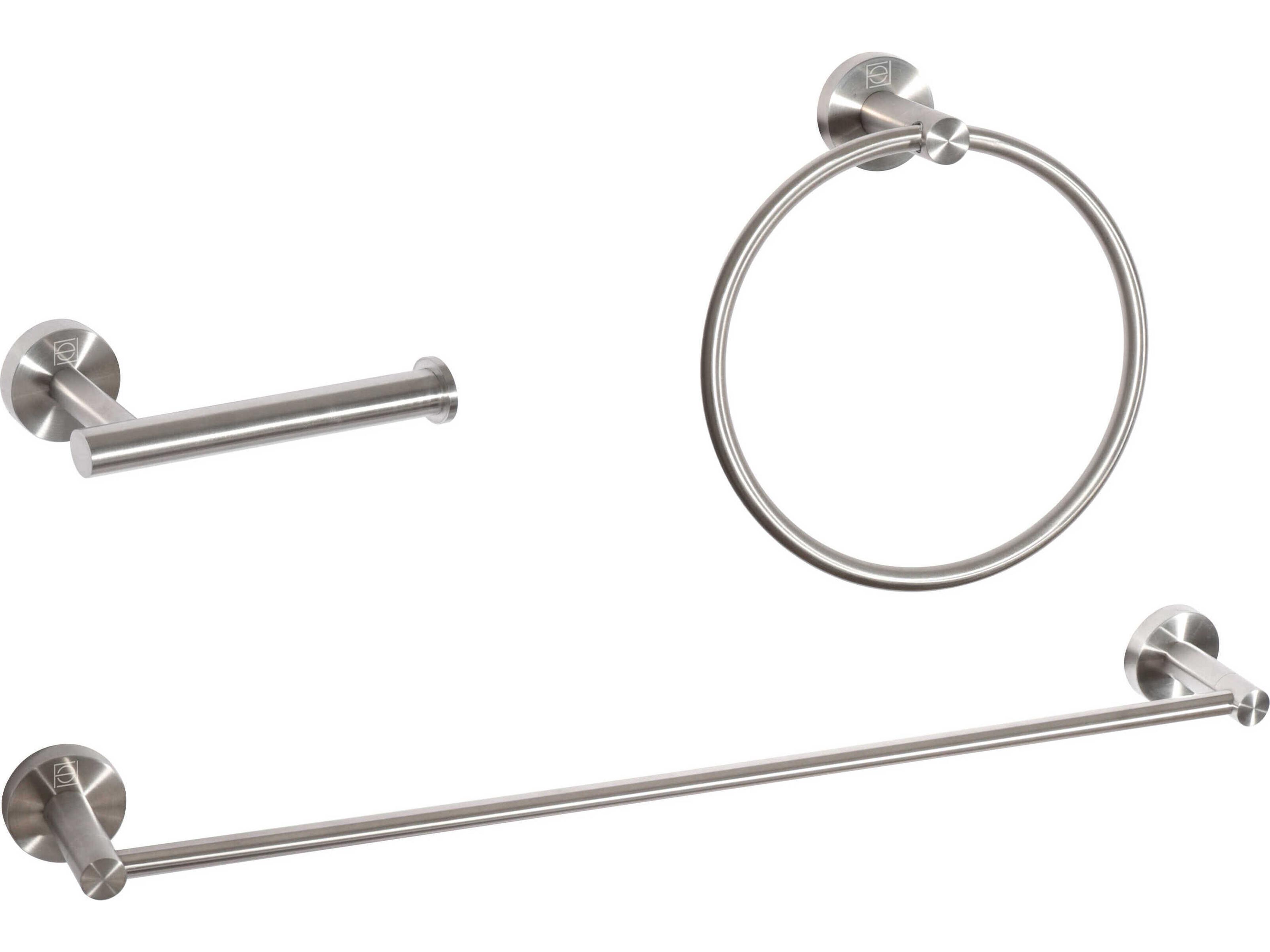 Elegant Lighting Alma Brushed Nickel 3-Piece Bathroom Hardware Set