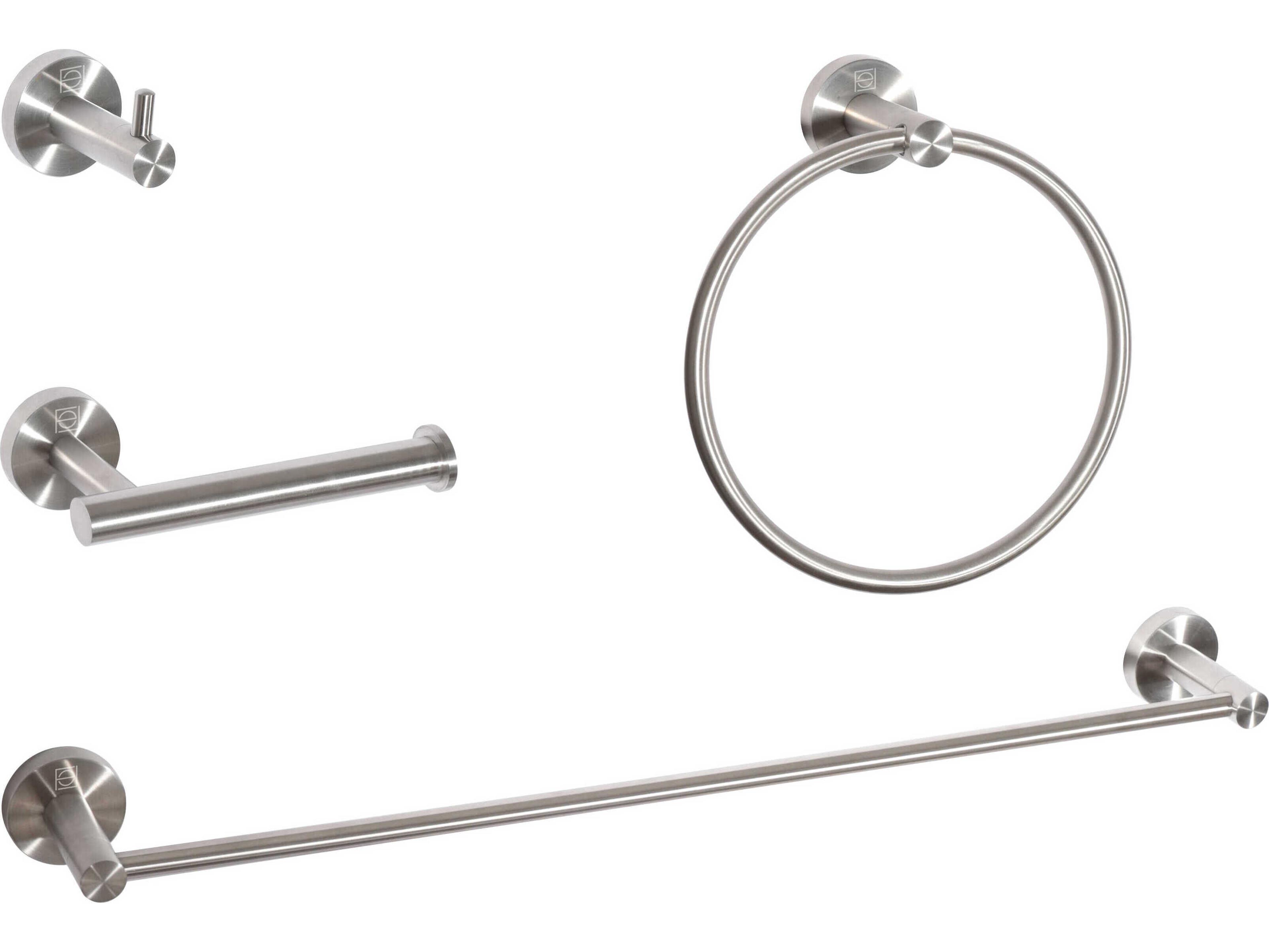 Elegant Lighting Freya Brushed Nickel 4-Piece Bathroom Hardware Set