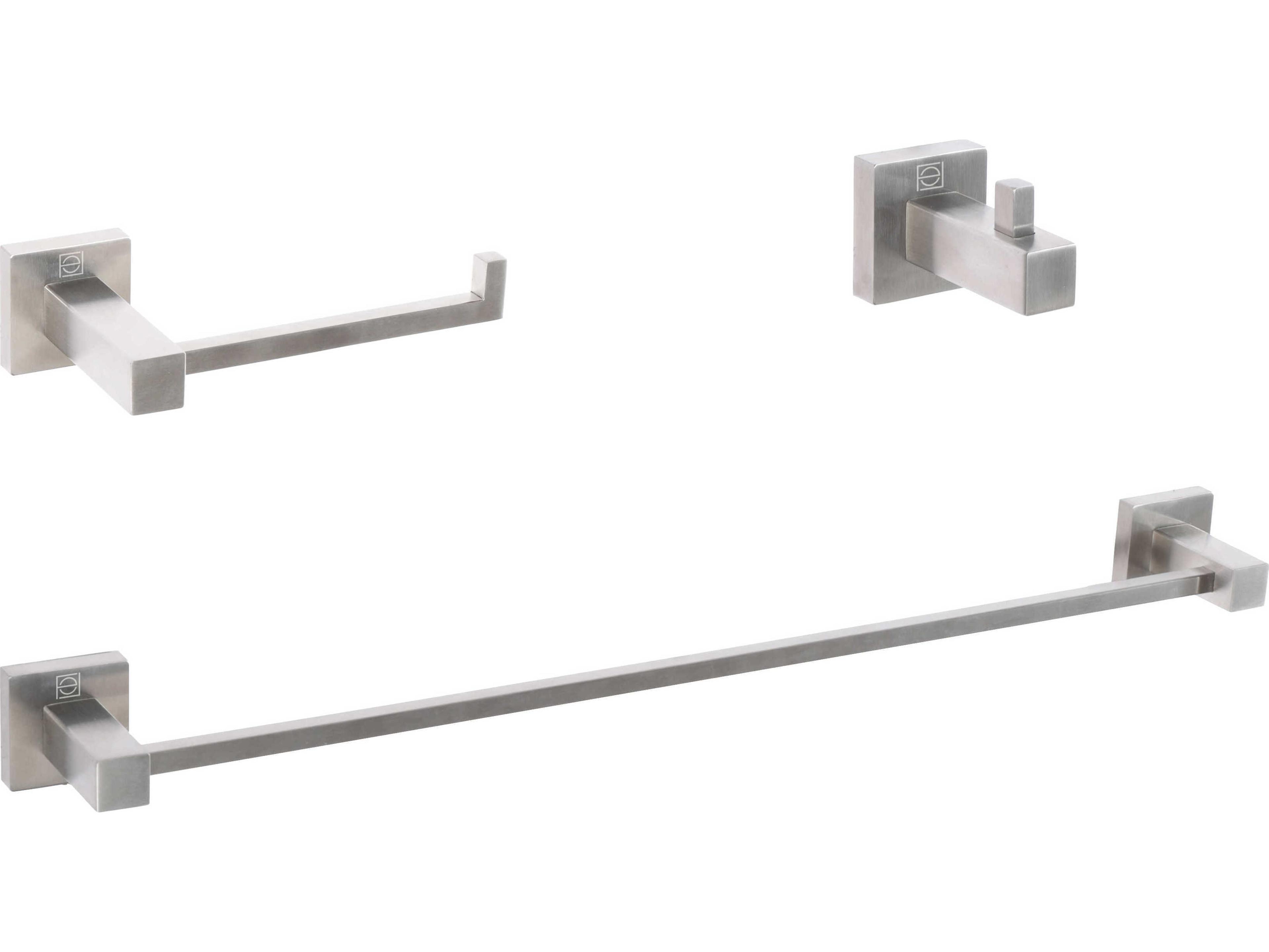 Elegant Lighting Isla Brushed Nickel 3-Piece Bathroom Hardware Set