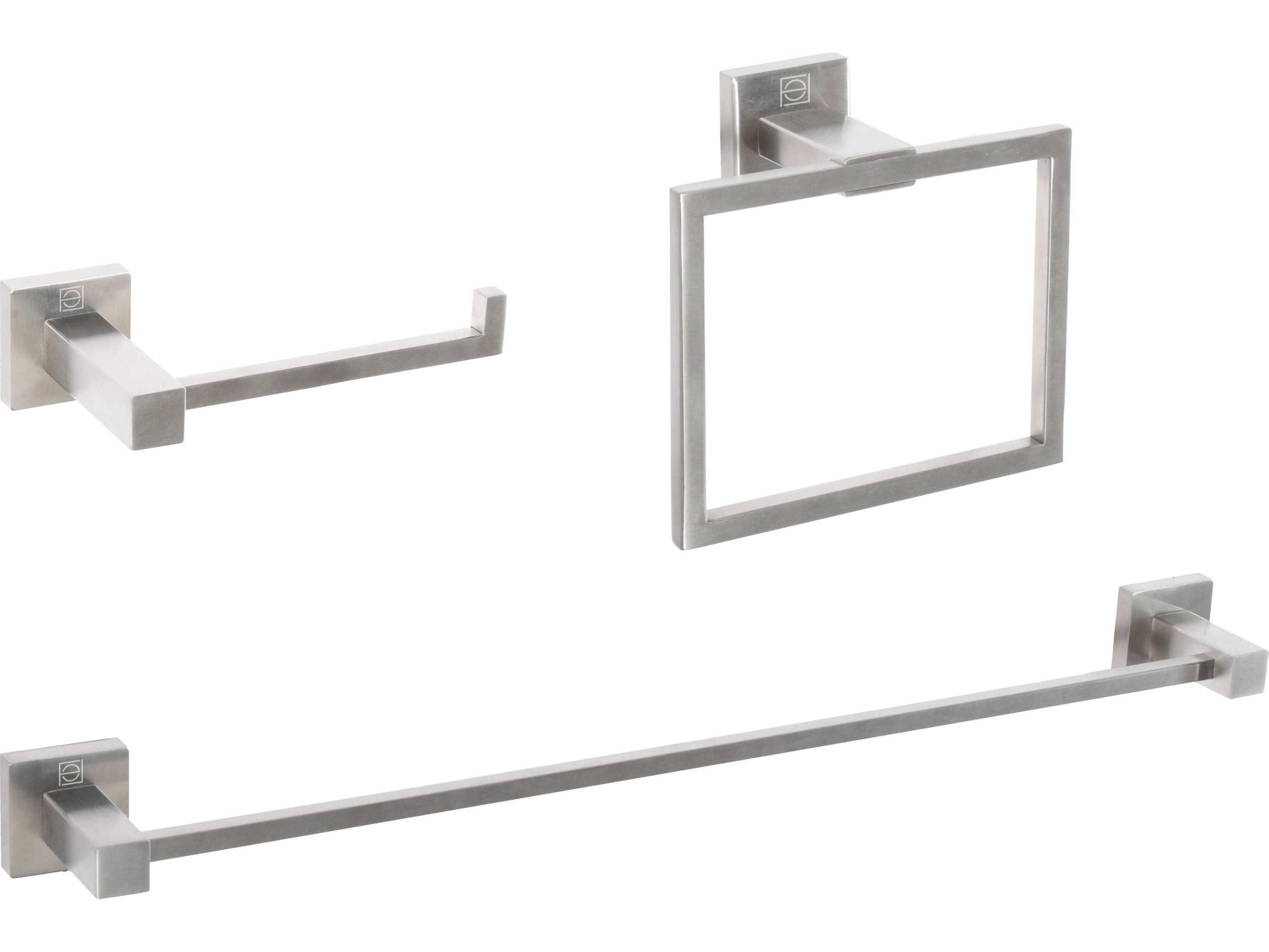 Elegant Lighting Isla Brushed Nickel 3-Piece Bathroom Hardware Set