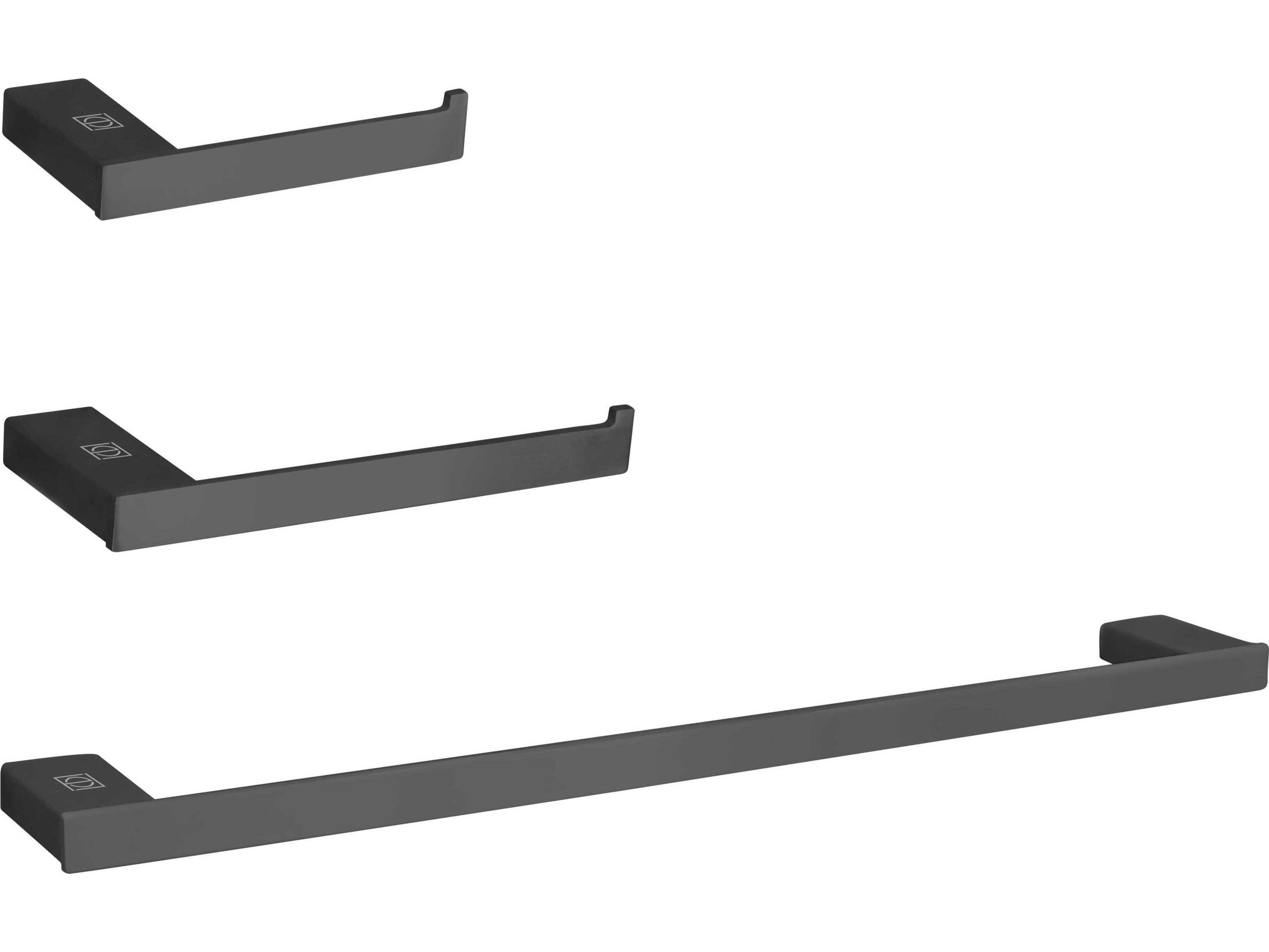 Elegant Lighting Sofia Matte Black 3-Piece Bathroom Hardware Set