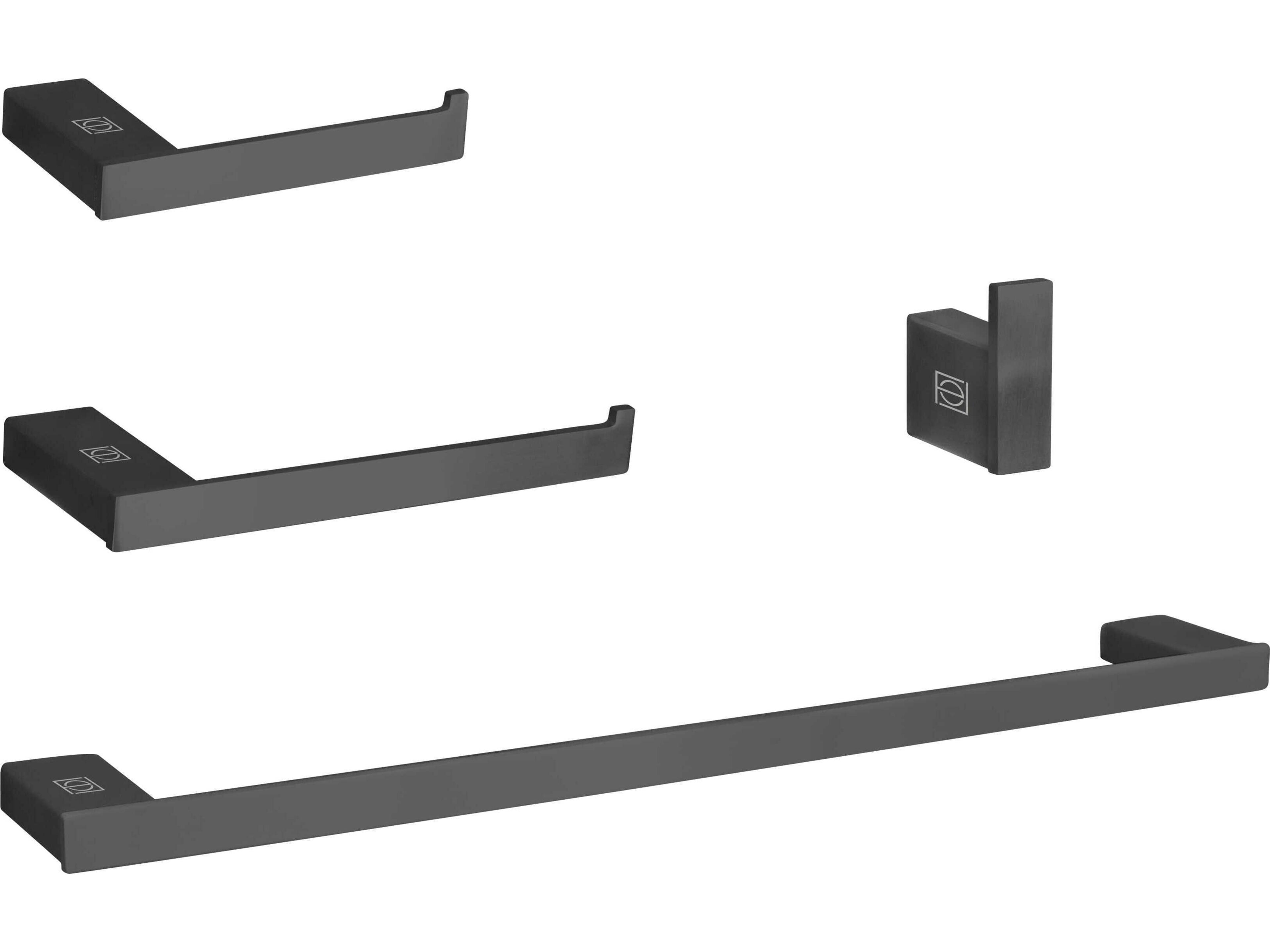 Elegant Lighting Sofia Matte Black 4-Piece Bathroom Hardware Set