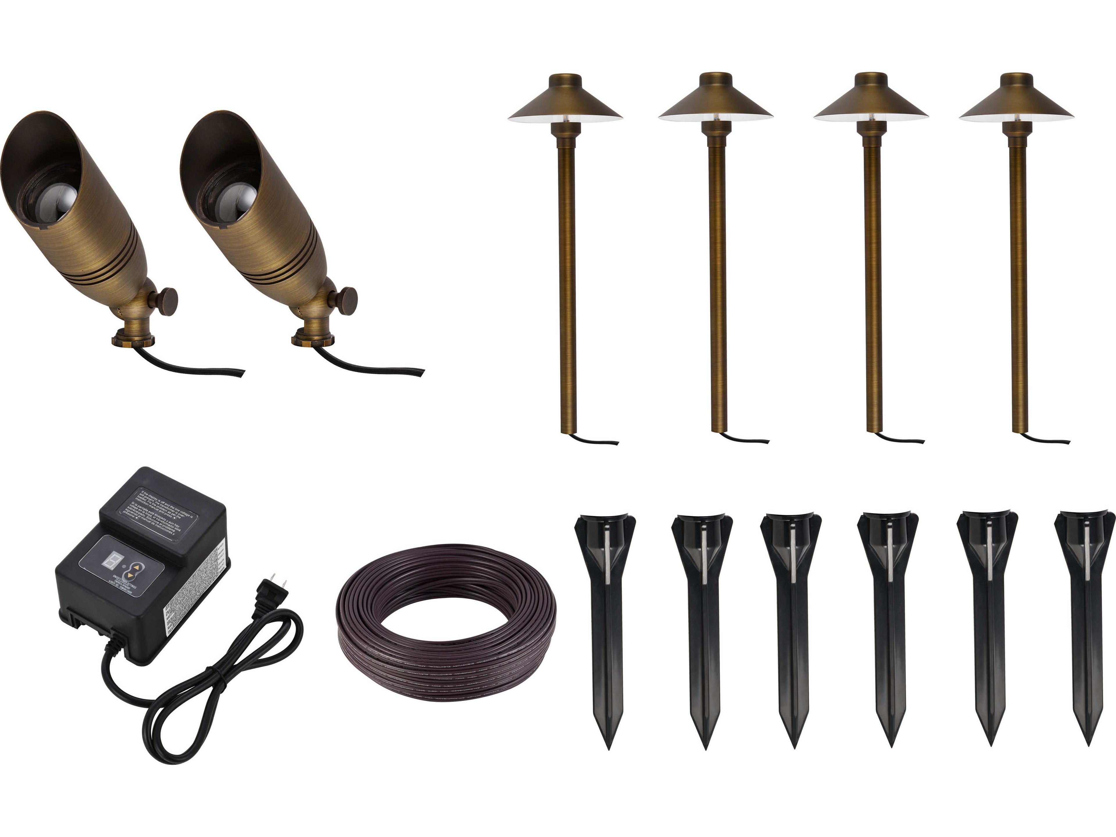 Elegant Lighting Aera Outdoor Landscape Light Kit (Set of 6)