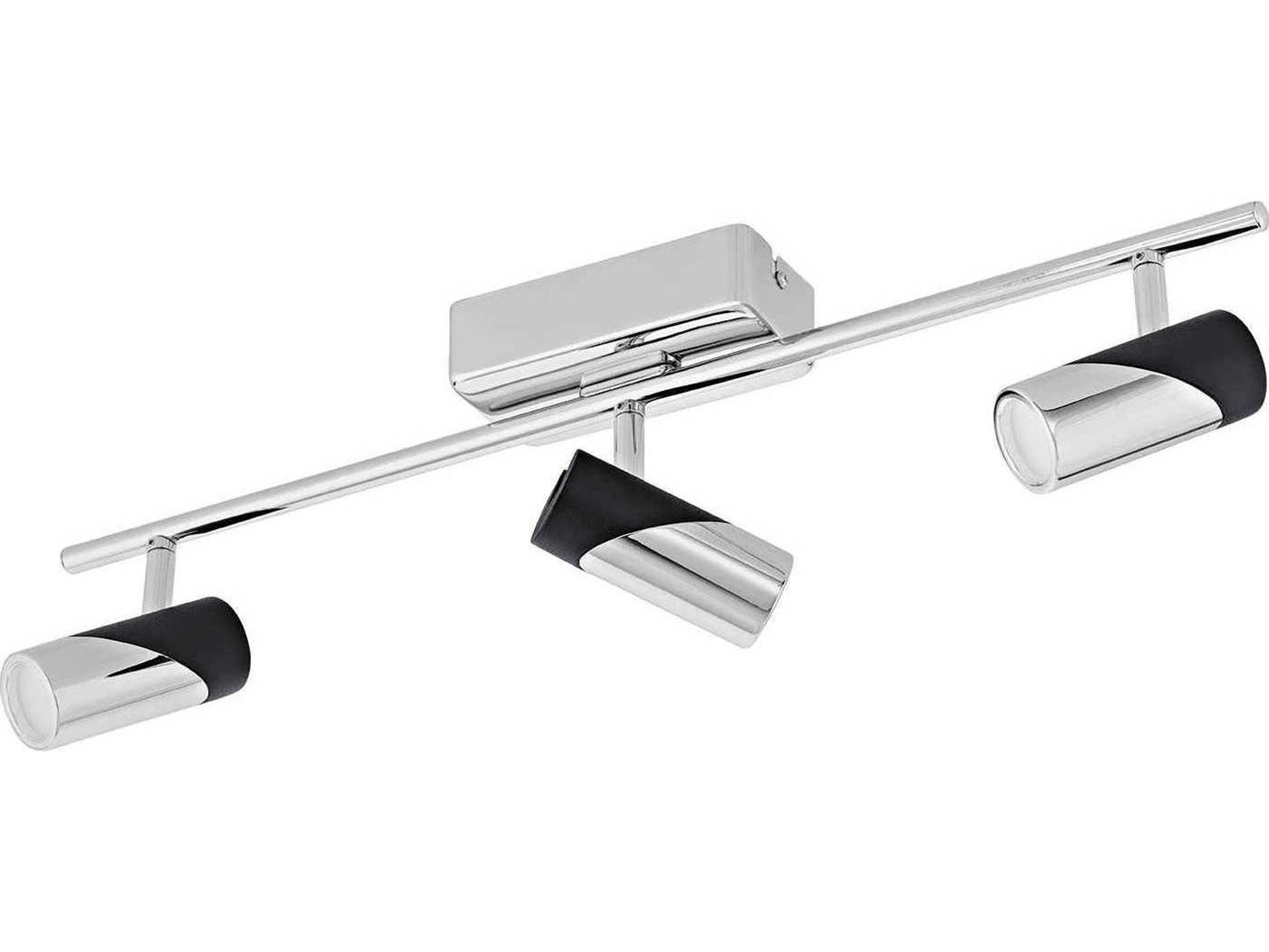 Eglo Bernedo 3-Light Chrome Black Cylinder Track & Rail Light