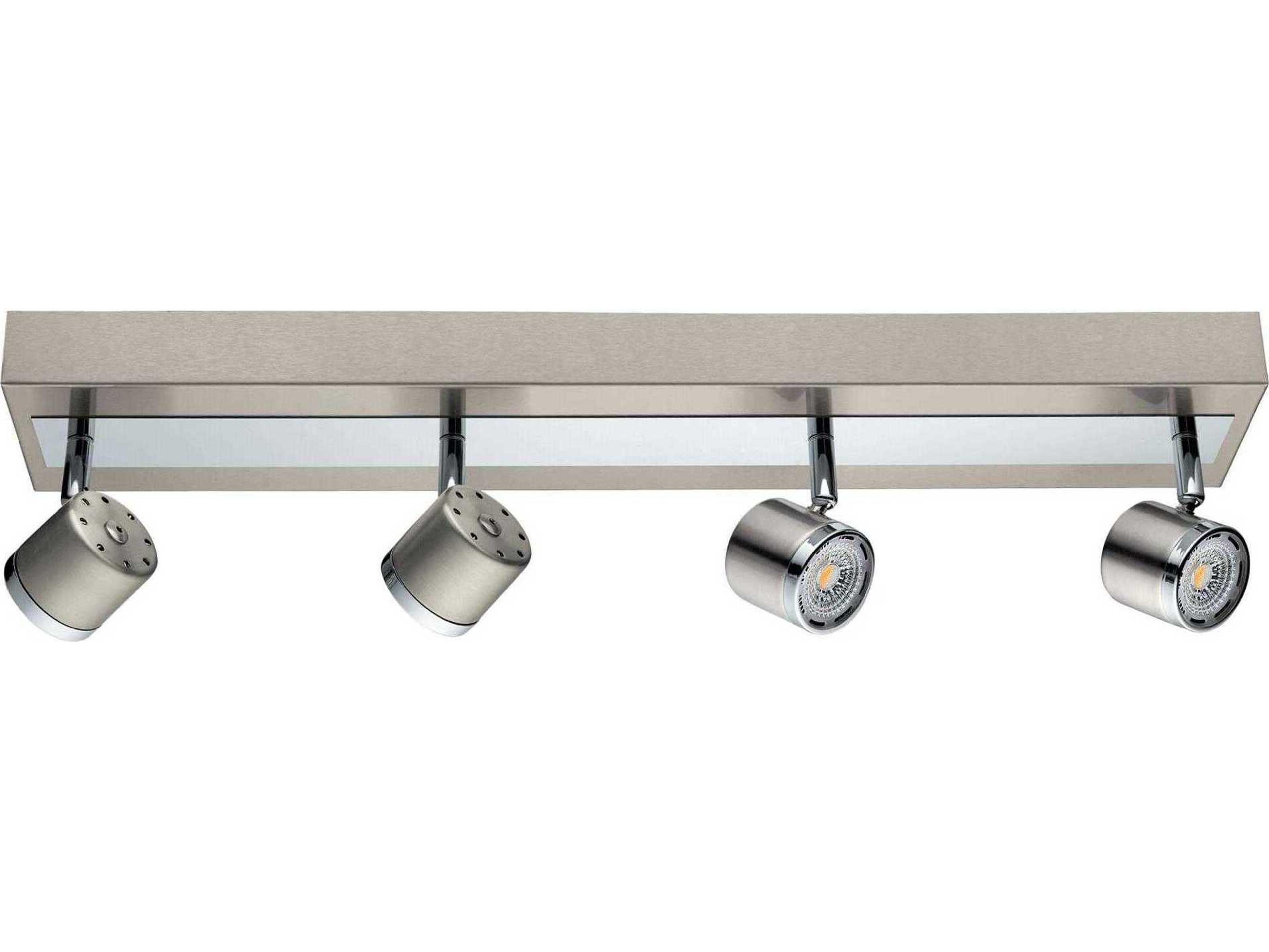 Eglo Pierino 4-Light Matte Nickel Chrome Round Track & Rail Light