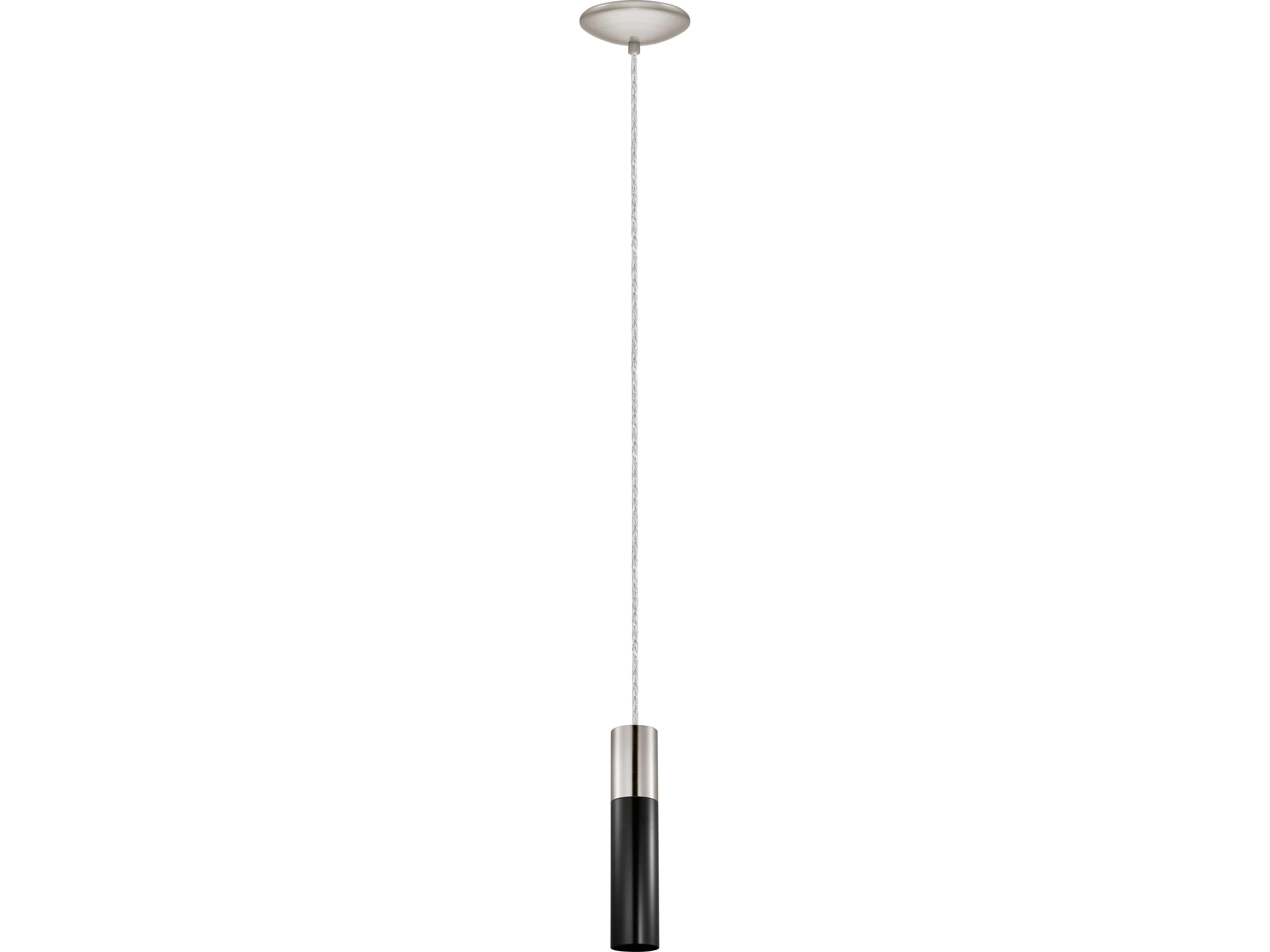 Eglo Villora 1-Light Matte Nickel Cylinder Mini Pendant