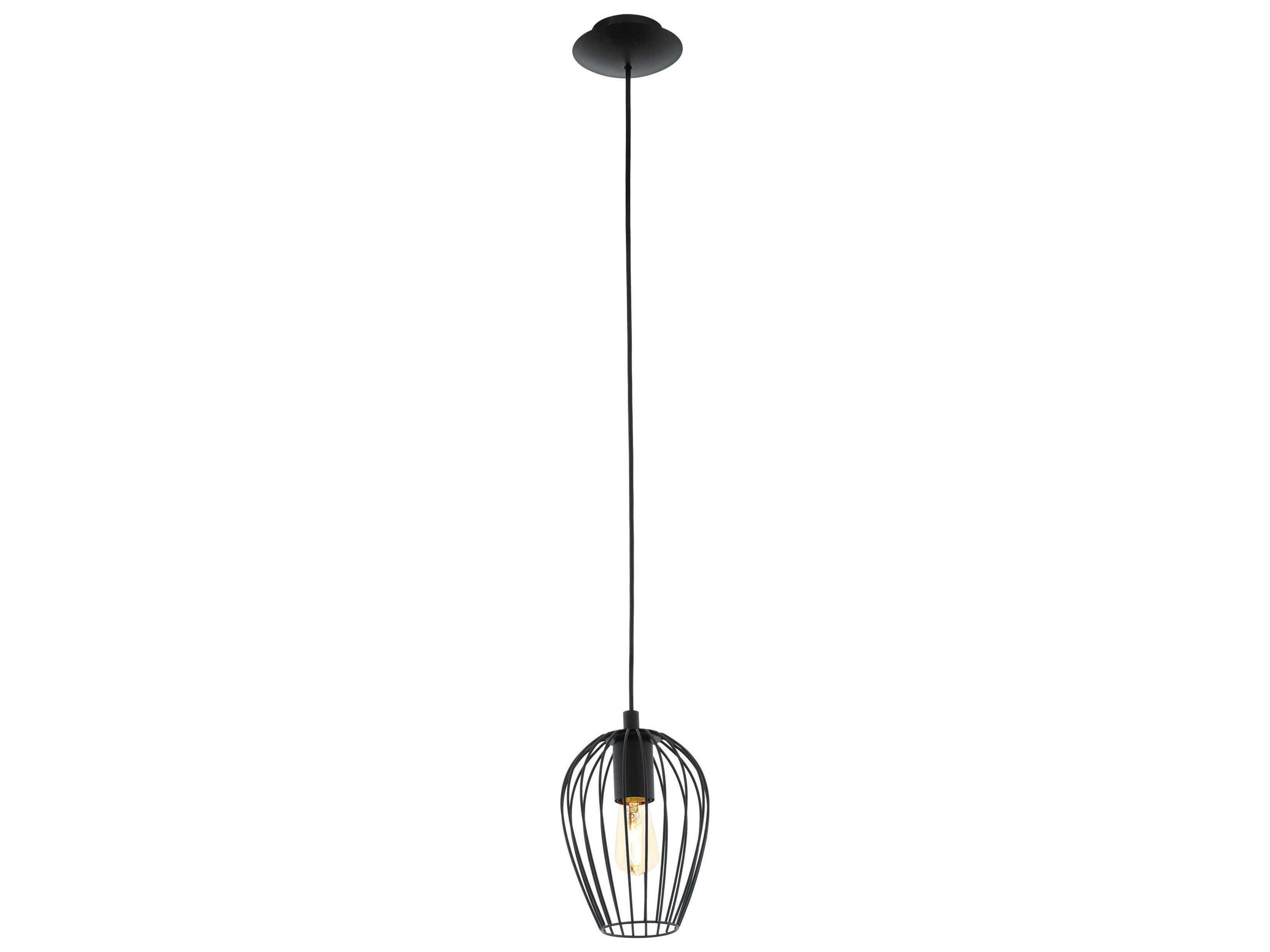 Eglo Strathclyde 1-Light Matte Black Mini Pendant