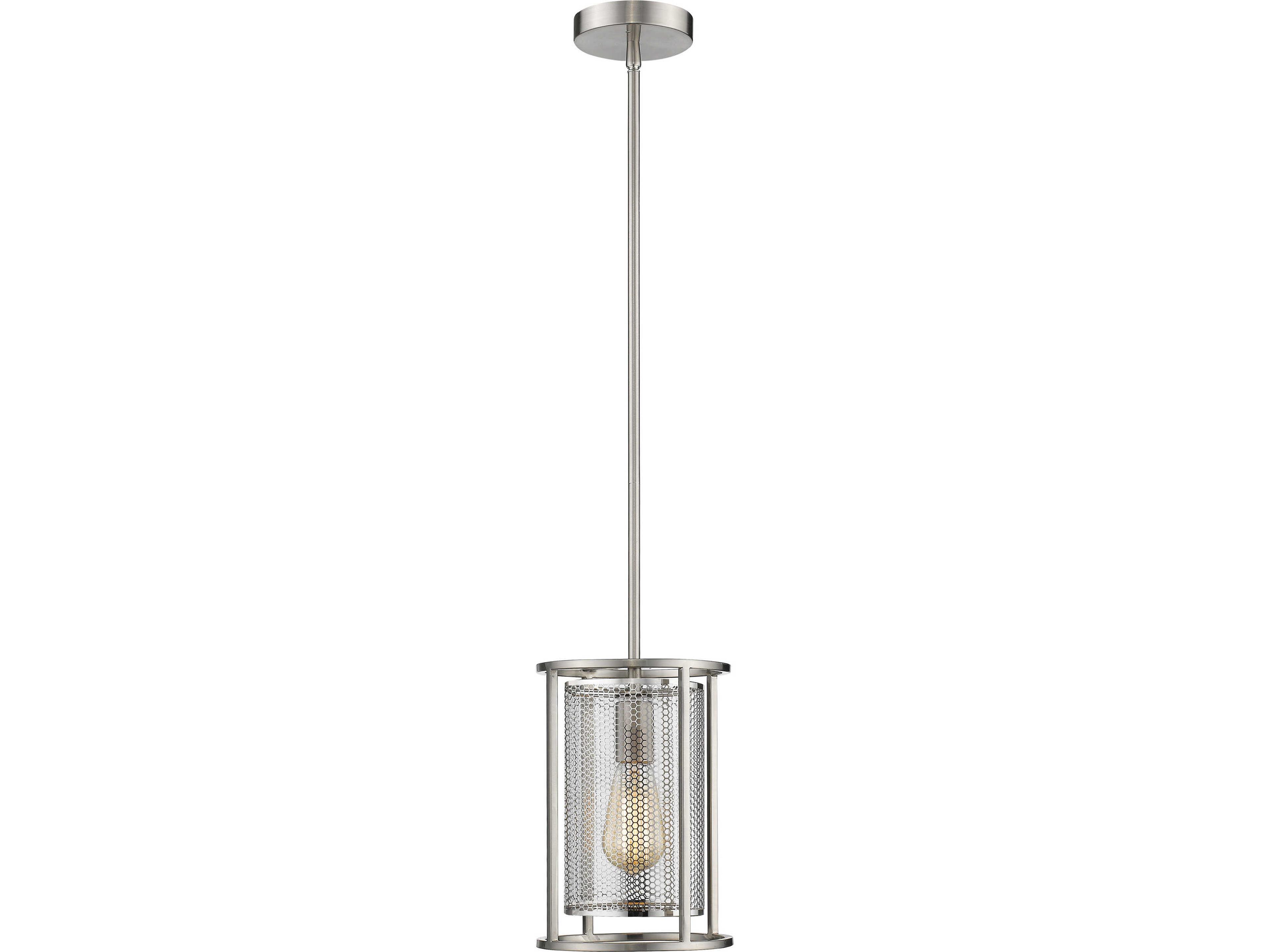 Eglo De Velde 1-Light Matte Nickel Cylinder Mini Pendant