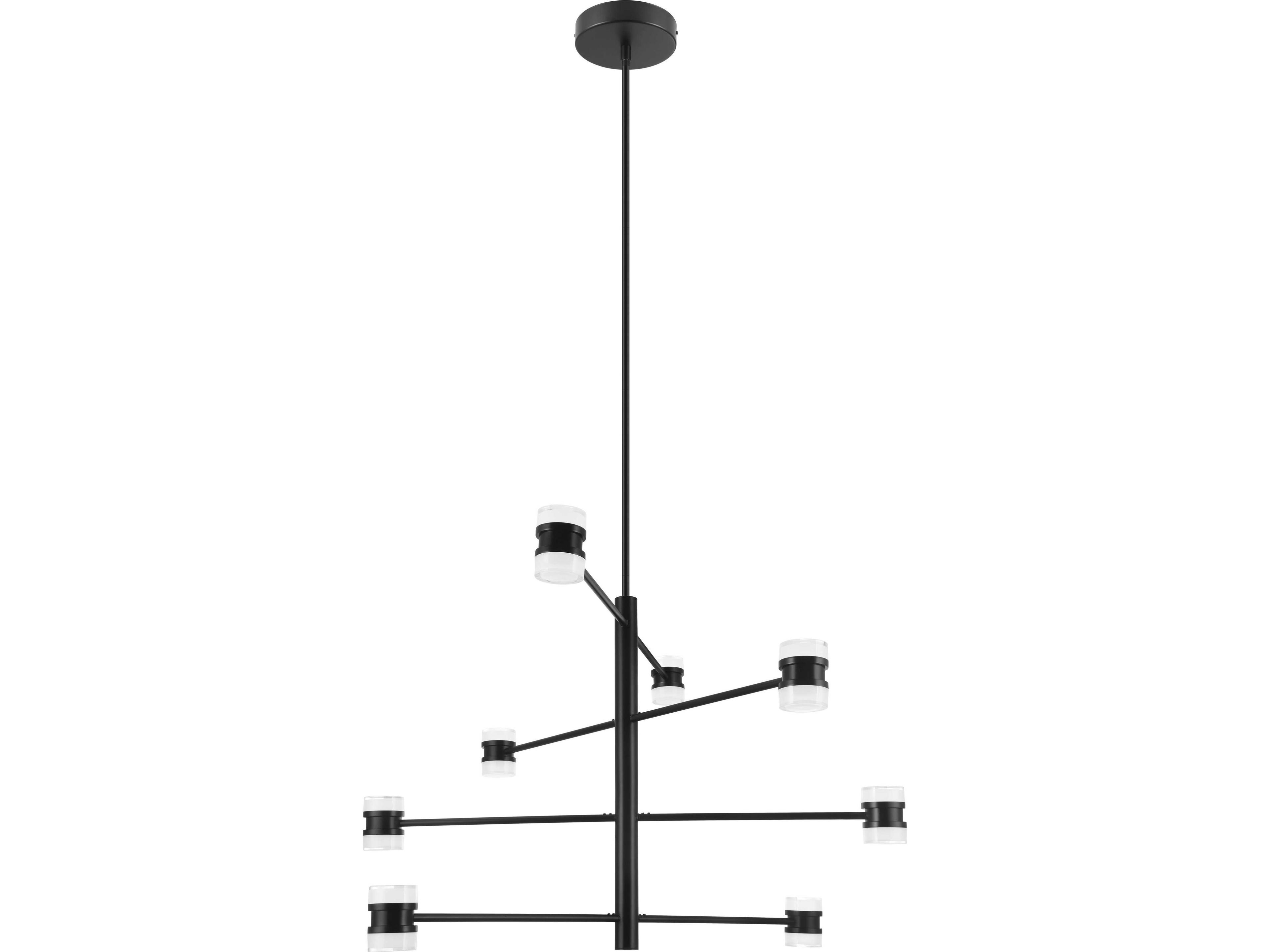 Eglo Romendo 8-Light Matte Black Tiered Pendant