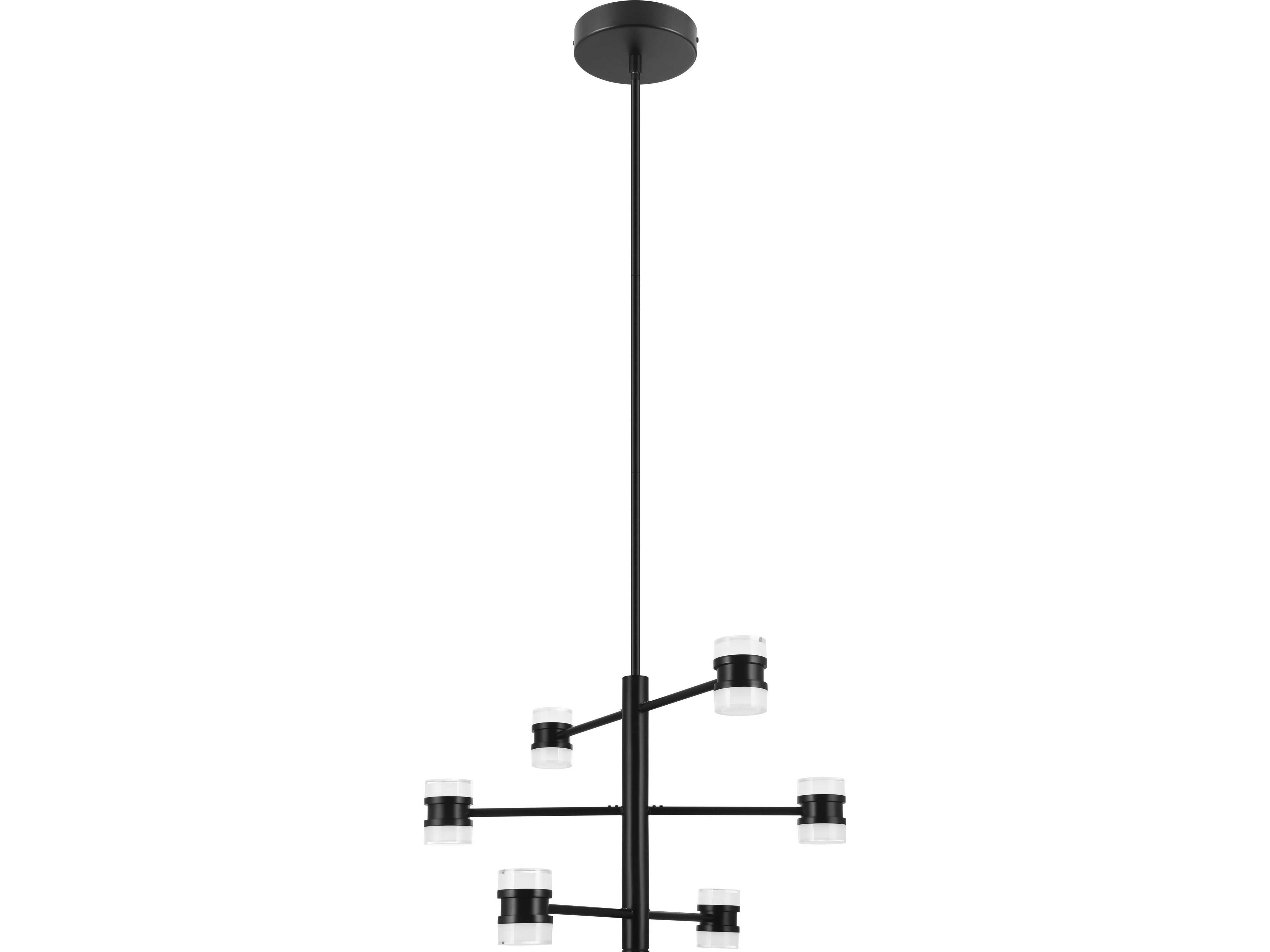Eglo Romendo 6-Light Matte Black Tiered Pendant