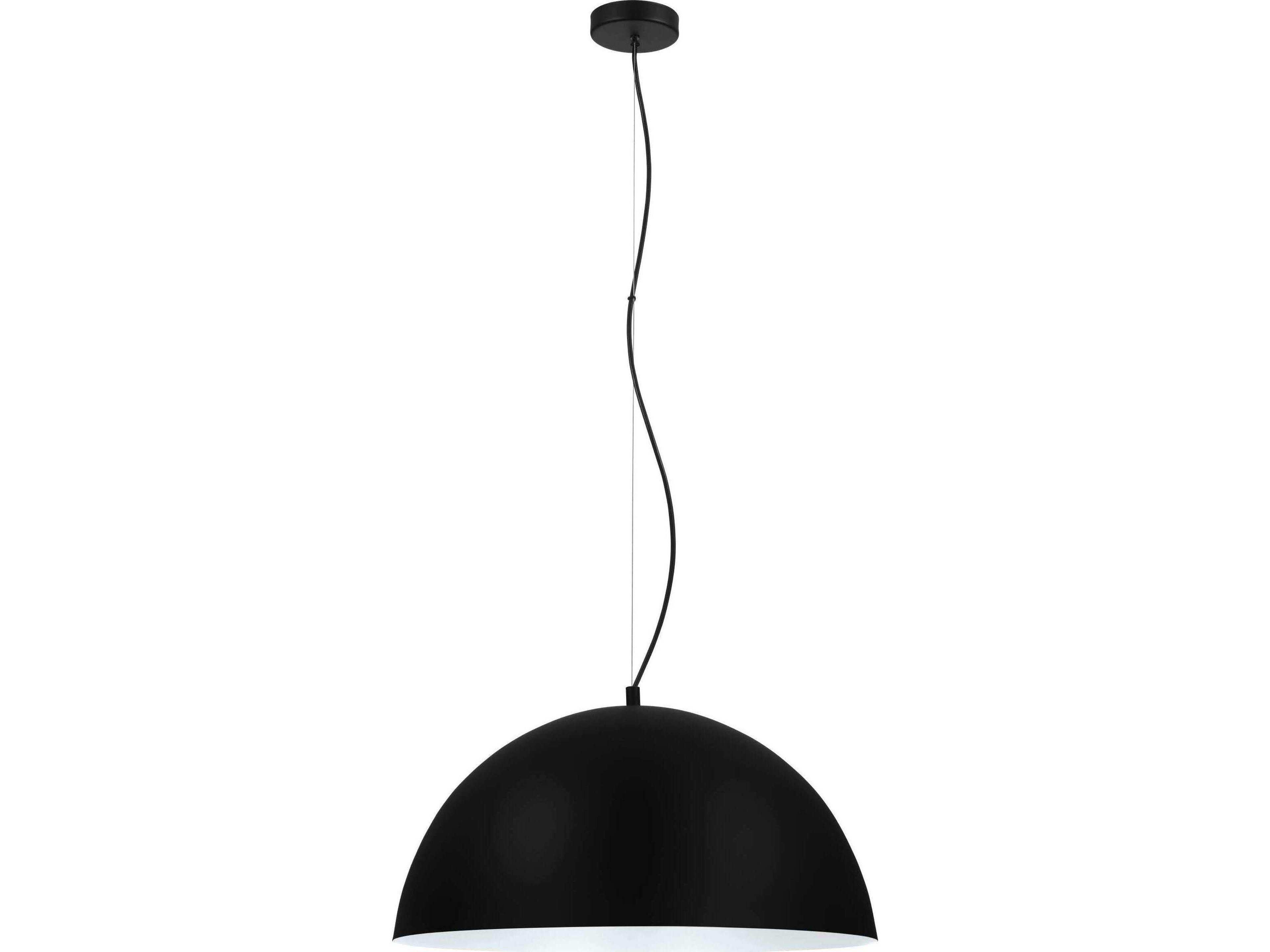 Eglo Rafaelino 1-Light Black Dome Pendant