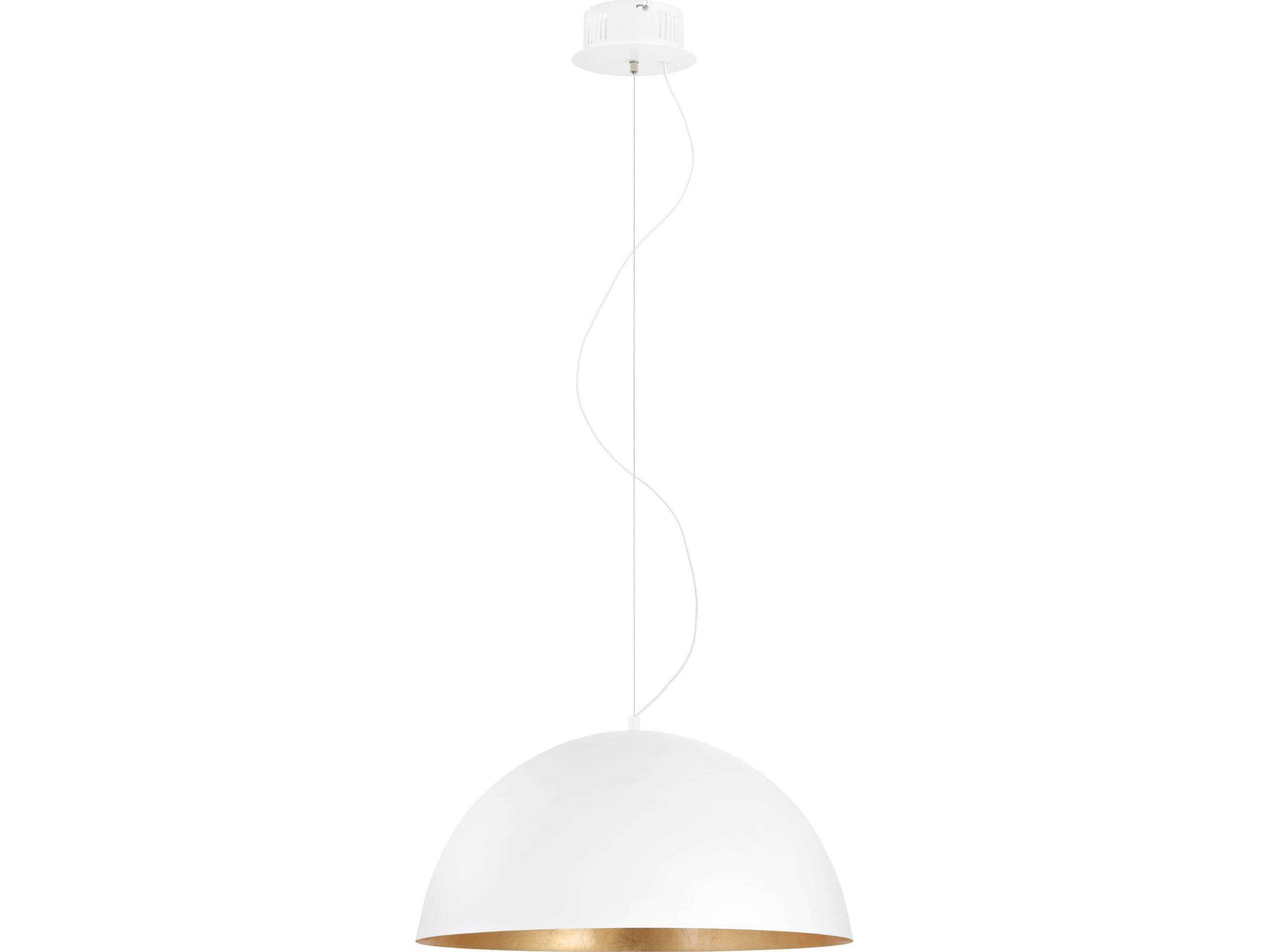Eglo Gaetano 1-Light White Dome Pendant