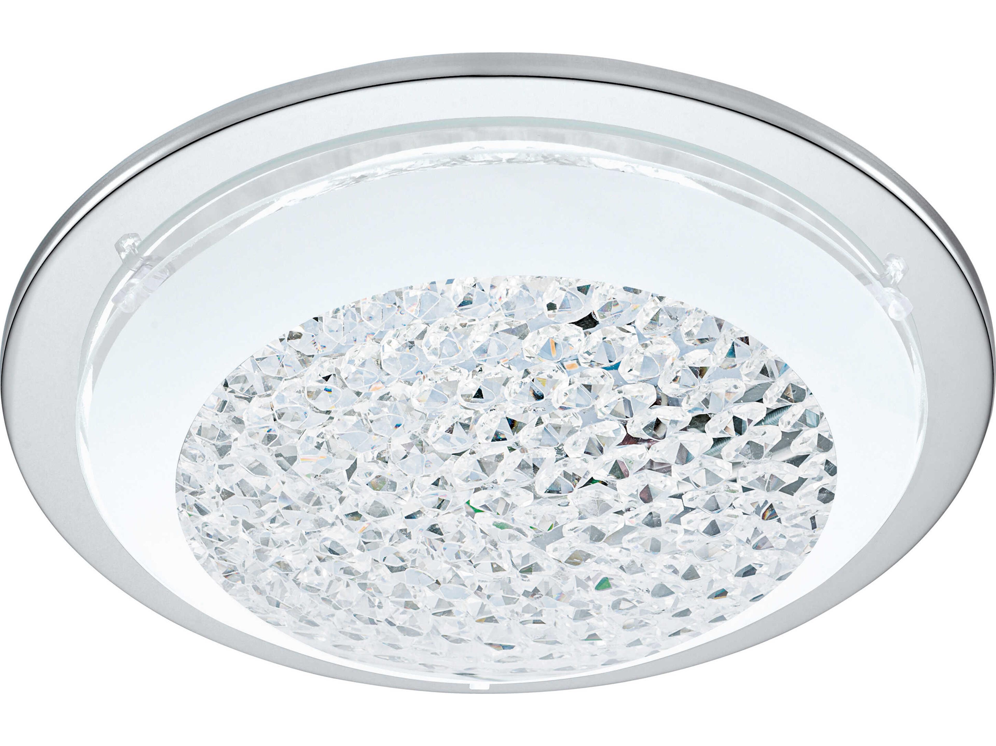 Eglo Acolla 1-Light Chrome Round Flush Mount