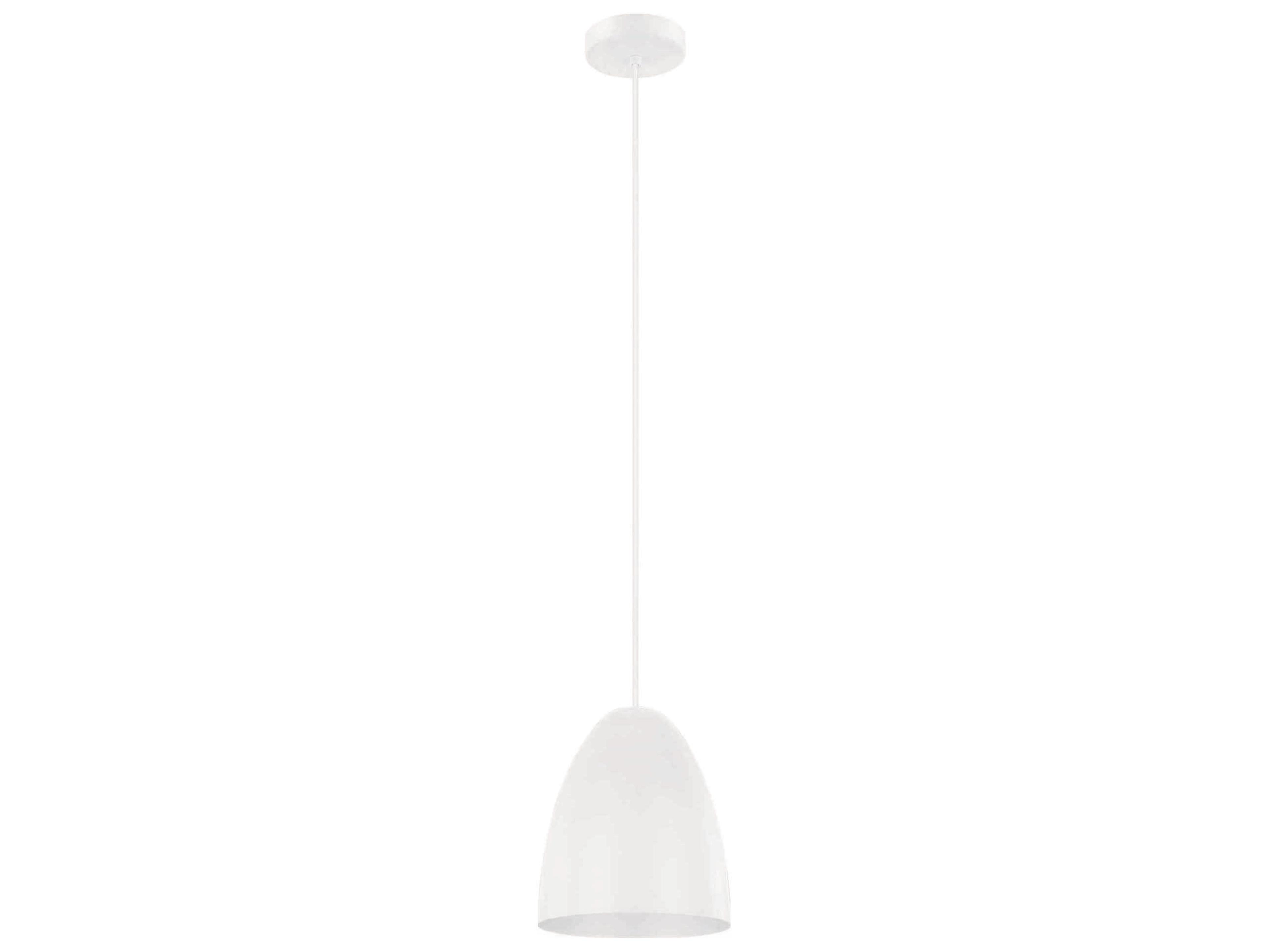 Eglo Sarabia 1-Light Structured White Matte Bell Mini Pendant