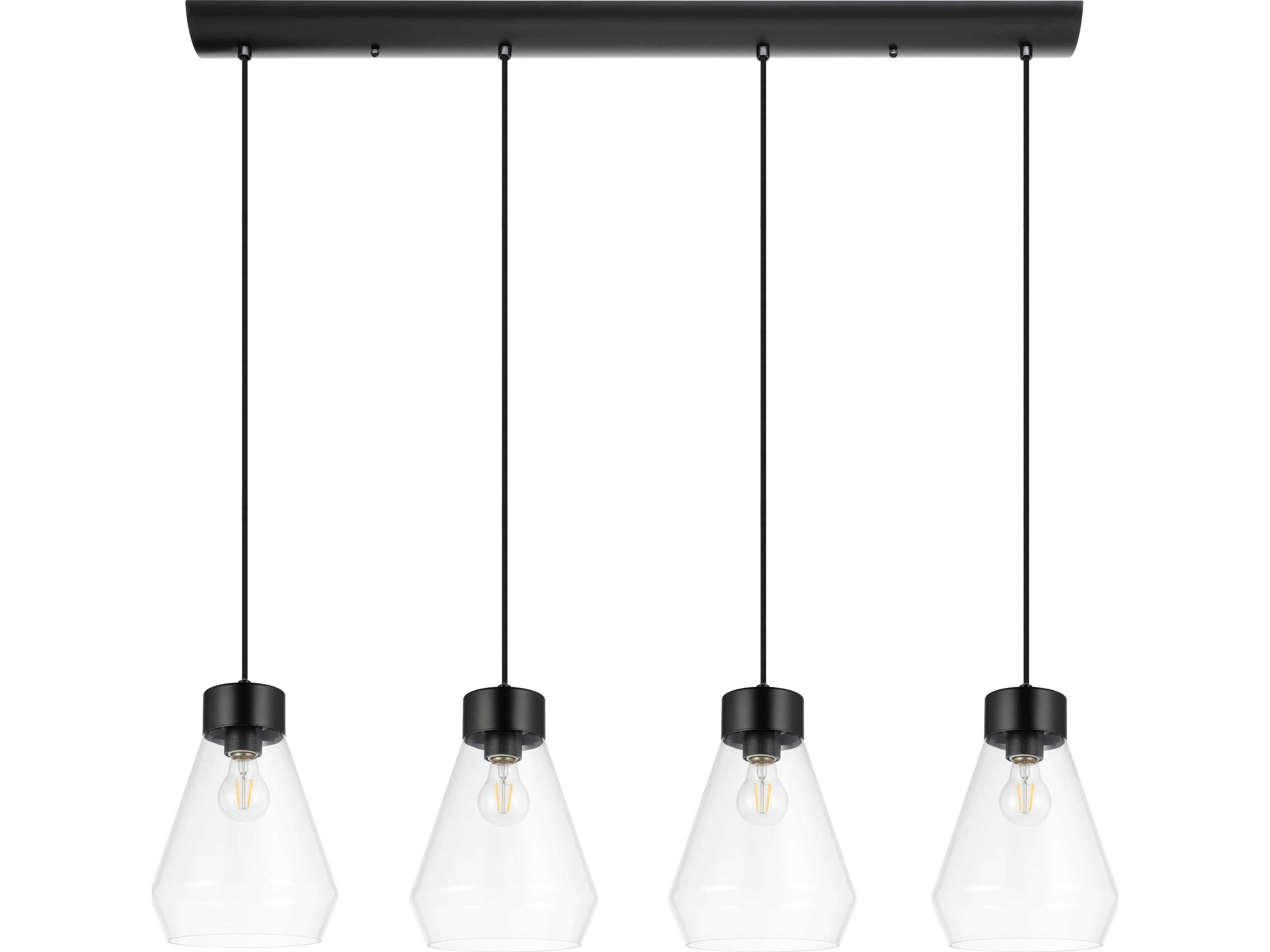 Eglo Montey 4-Light Matte Black Island Pendant
