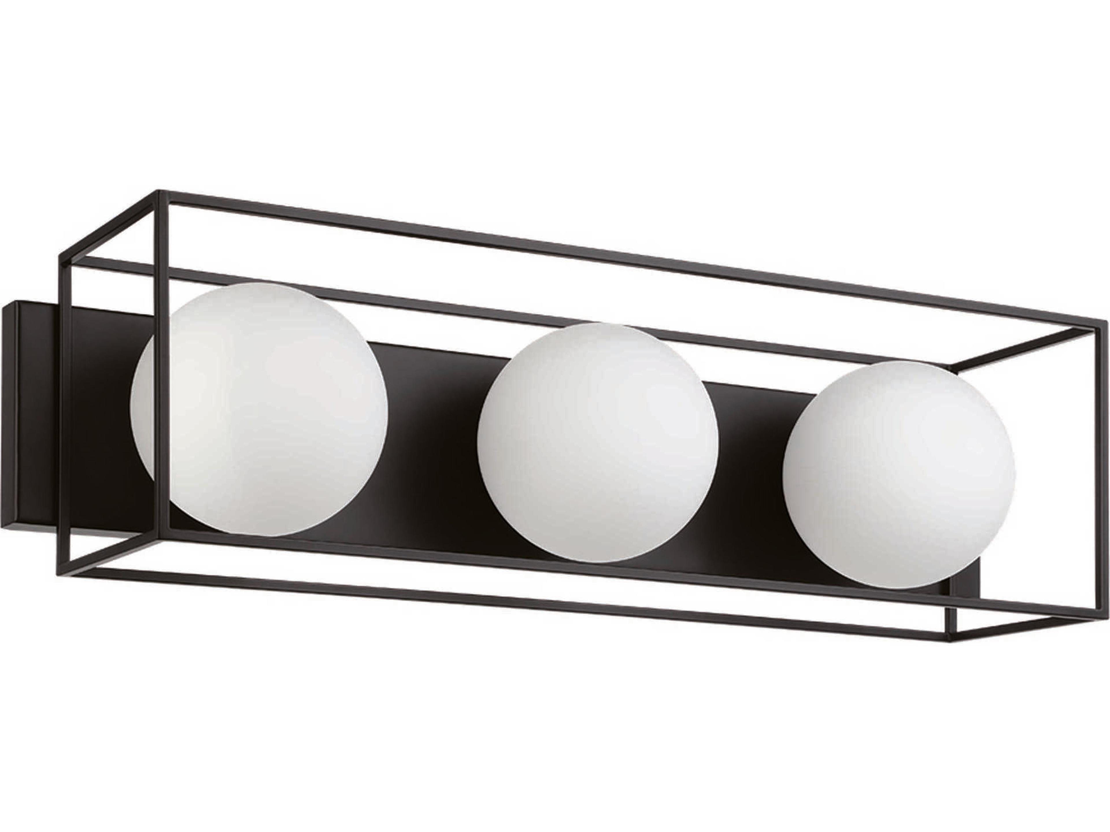 Eglo Grayson 1-Light Matte Black Vanity Light