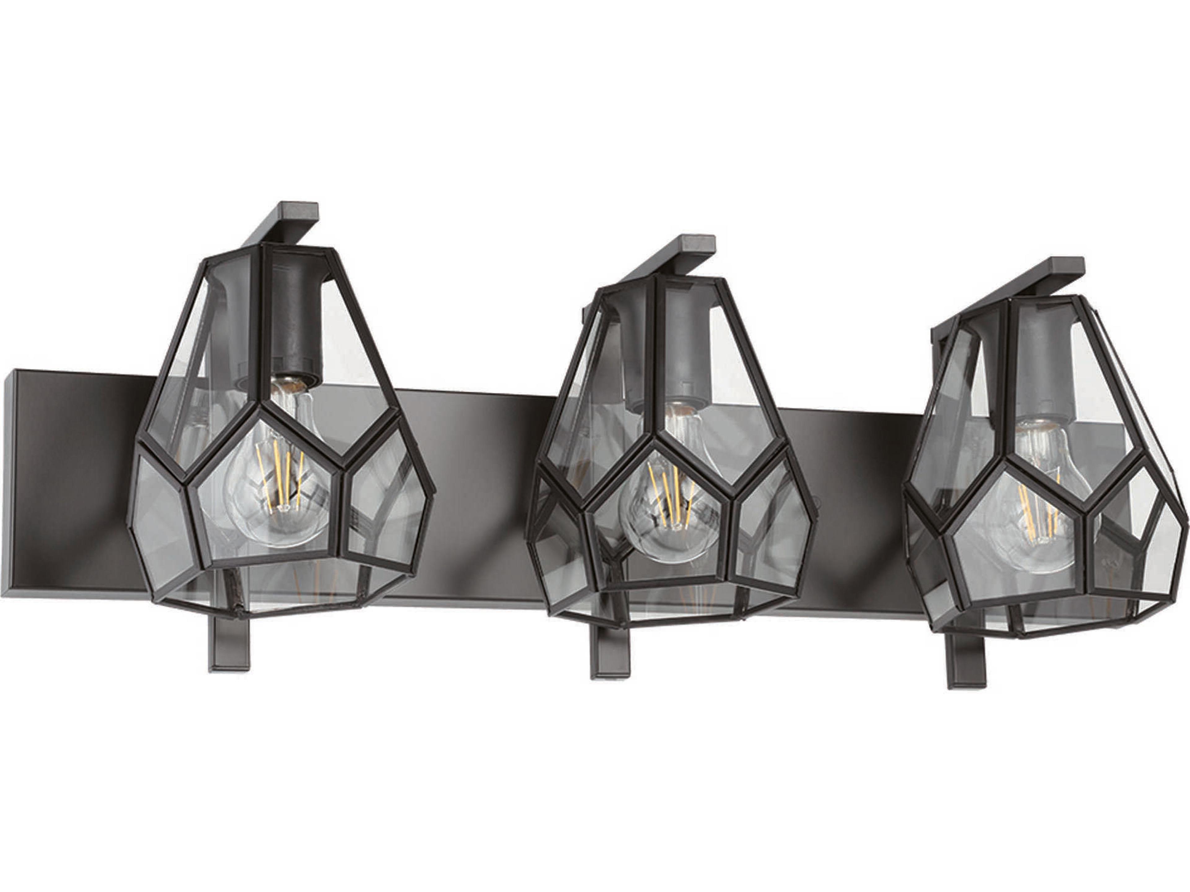 Eglo Mardyke 3-Light Matte Black Vanity Light