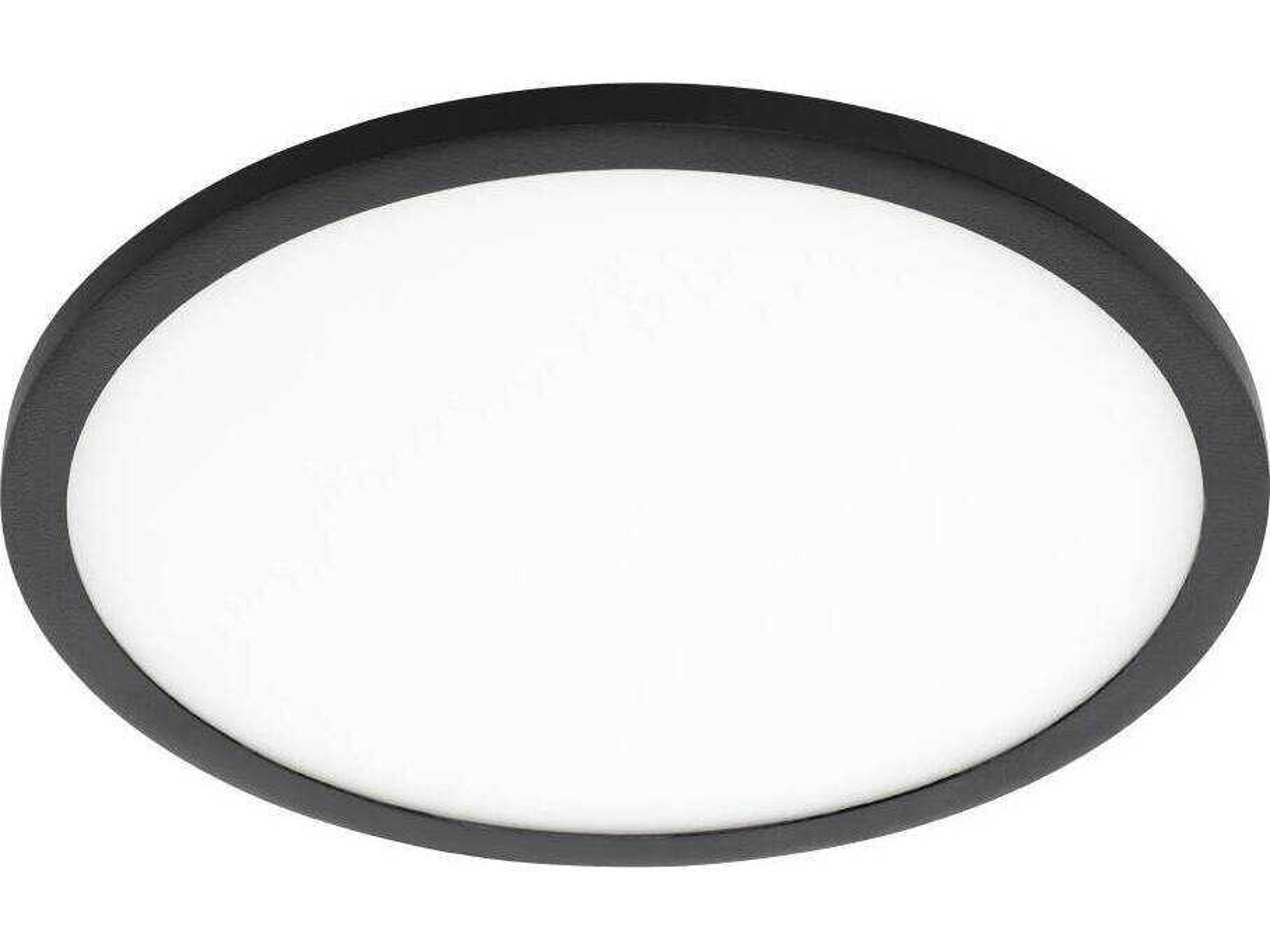 Eglo Trago Black Round Flush Mount
