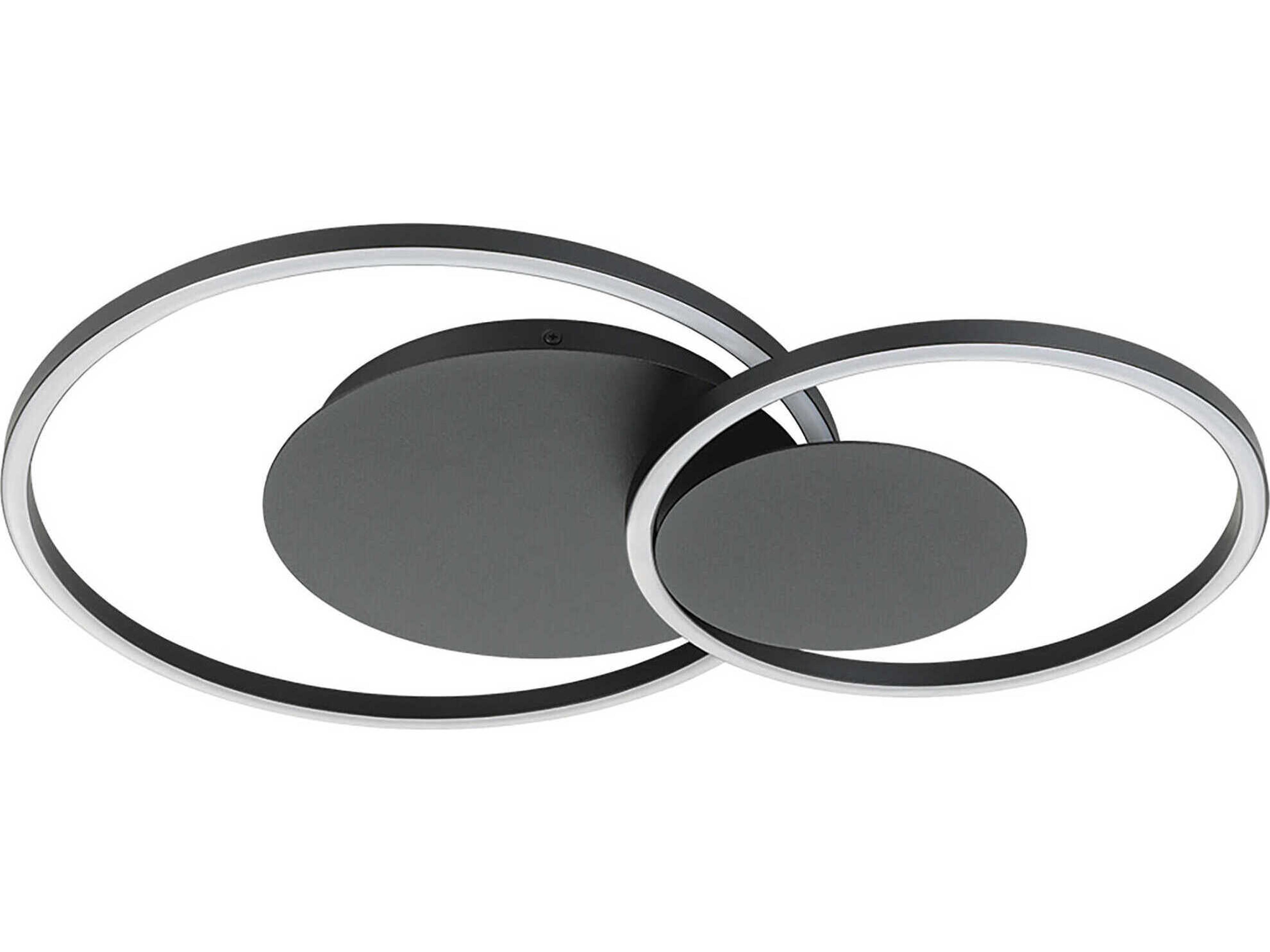 Eglo Palma Structured Black Round Flush Mount