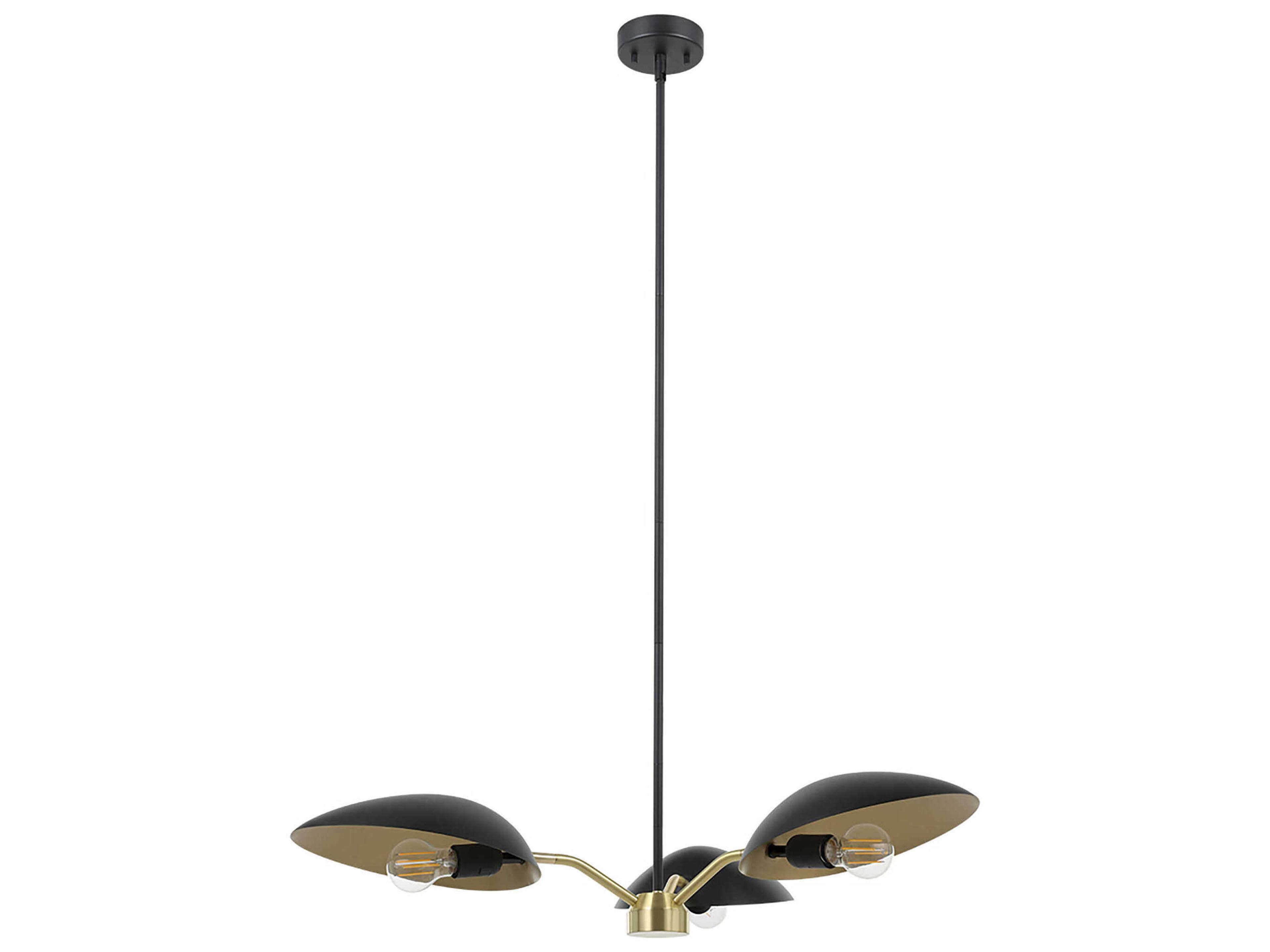 Eglo Lindmoor 3-Light Black Dome Chandelier