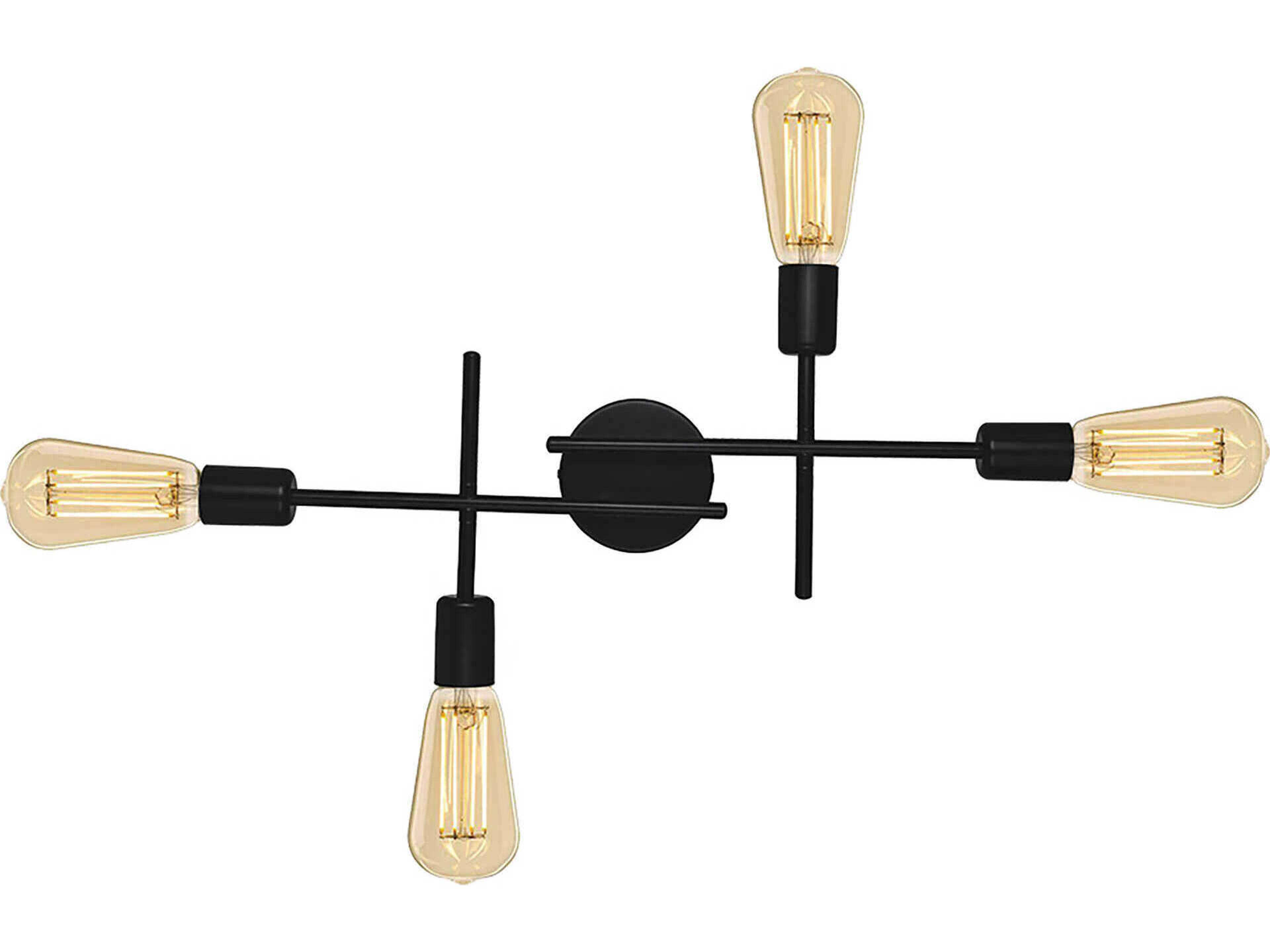 Eglo Avondale 4-Light Matte Black Wall Sconce