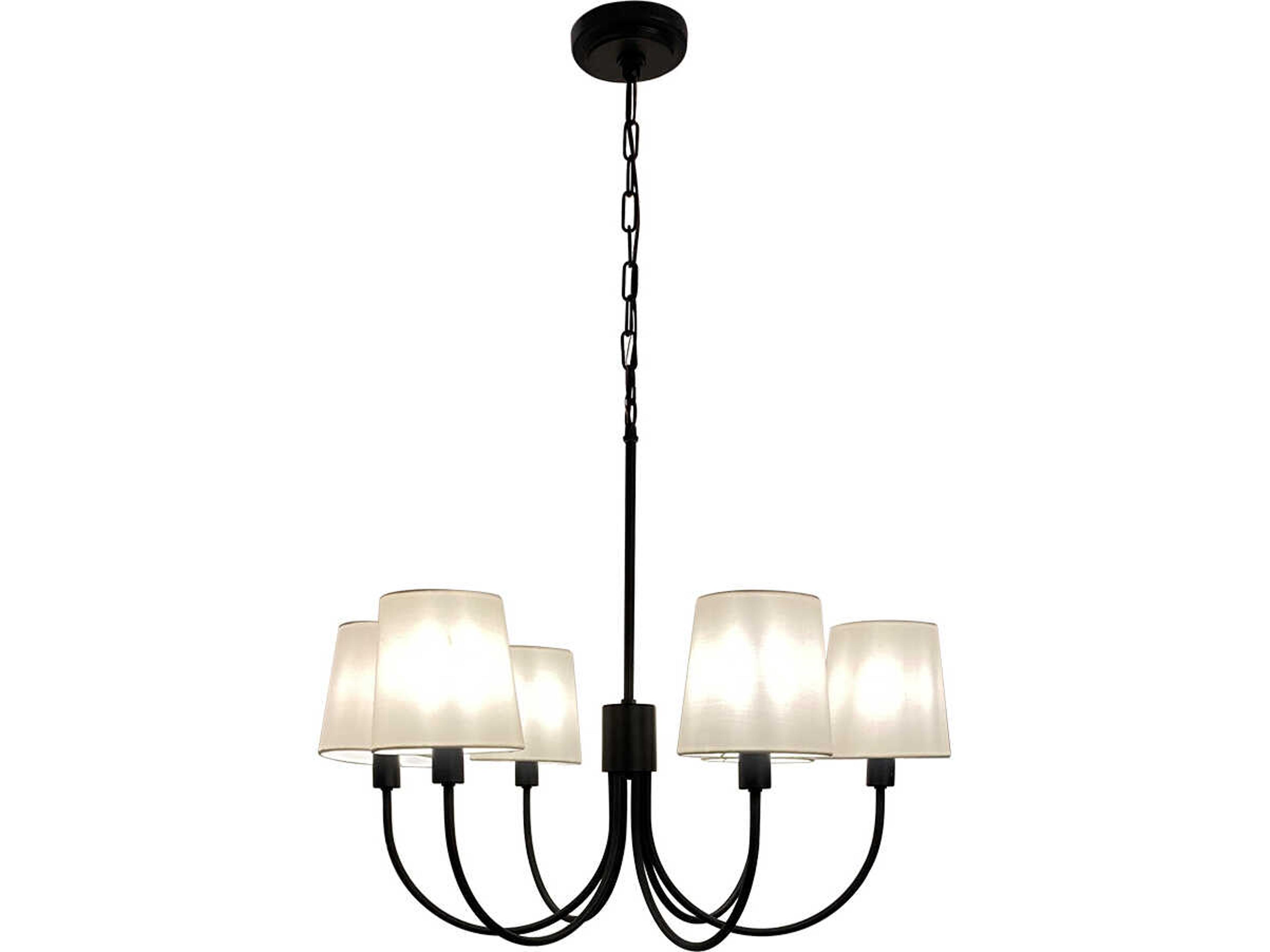 Smyrna 6-Light Black Chandelier