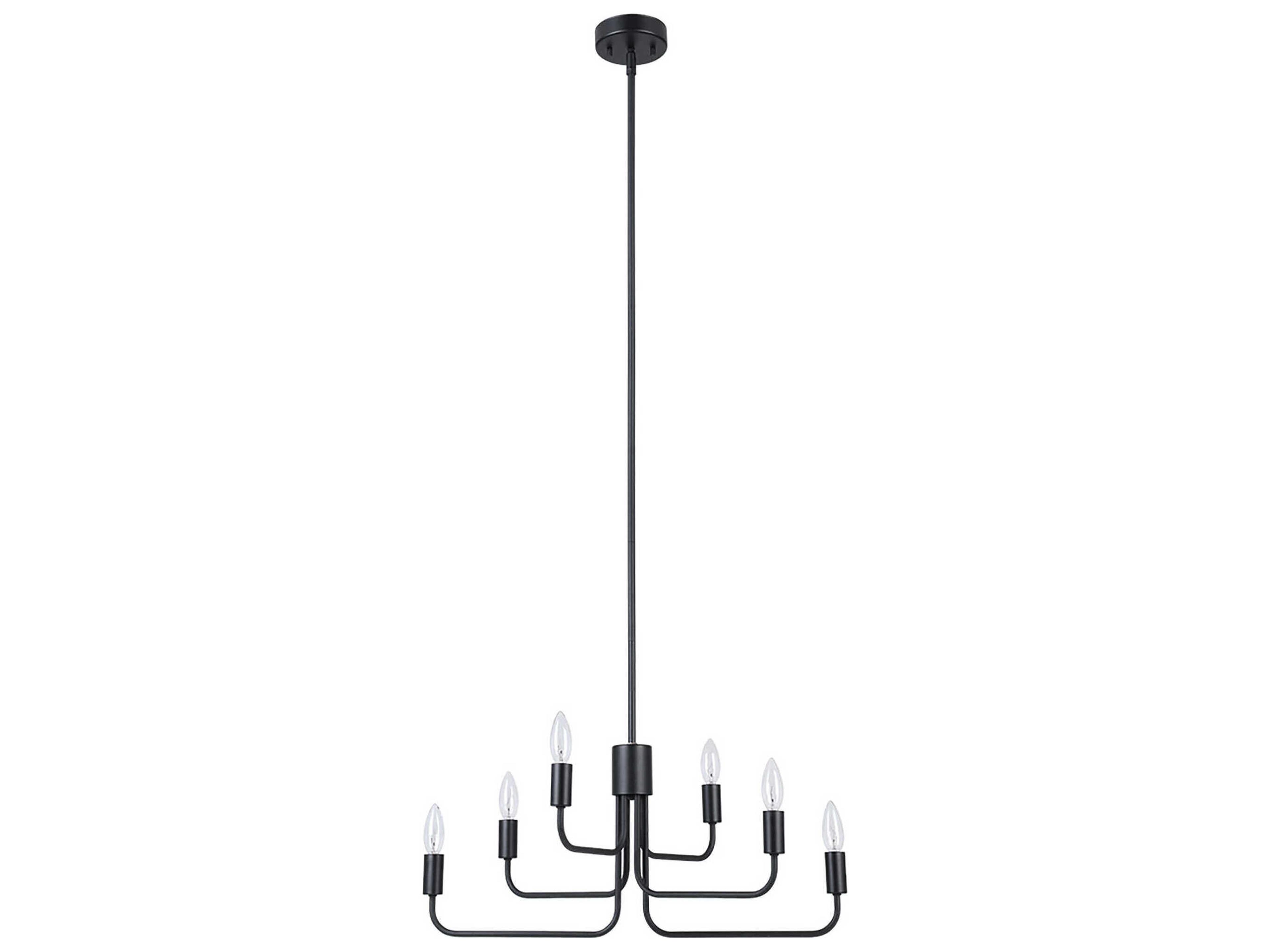 Eglo Portofino 6-Light Black Candelabra Chandelier