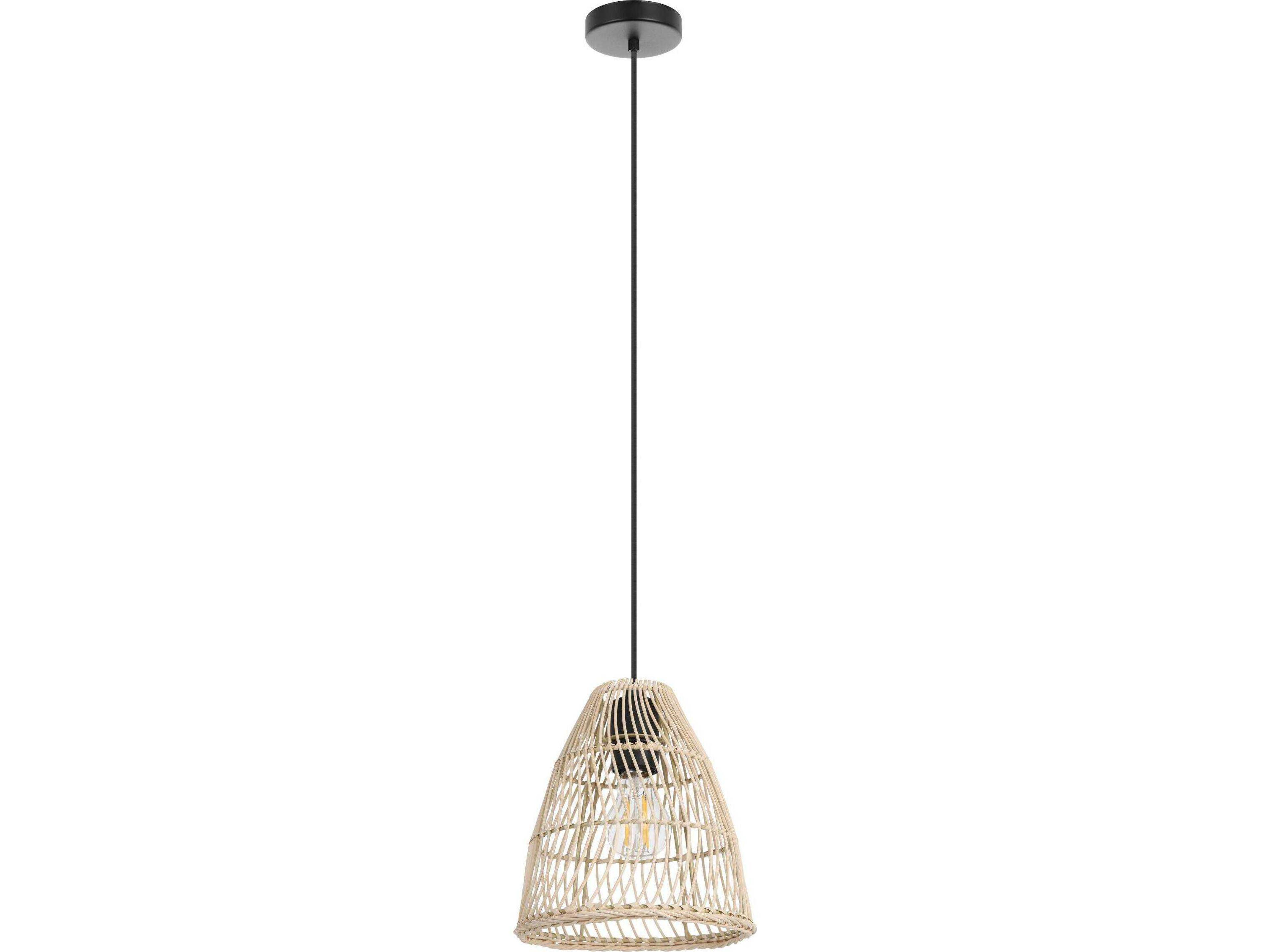 Eglo Ayesgarth 1-Light Black Brown Mini Pendant