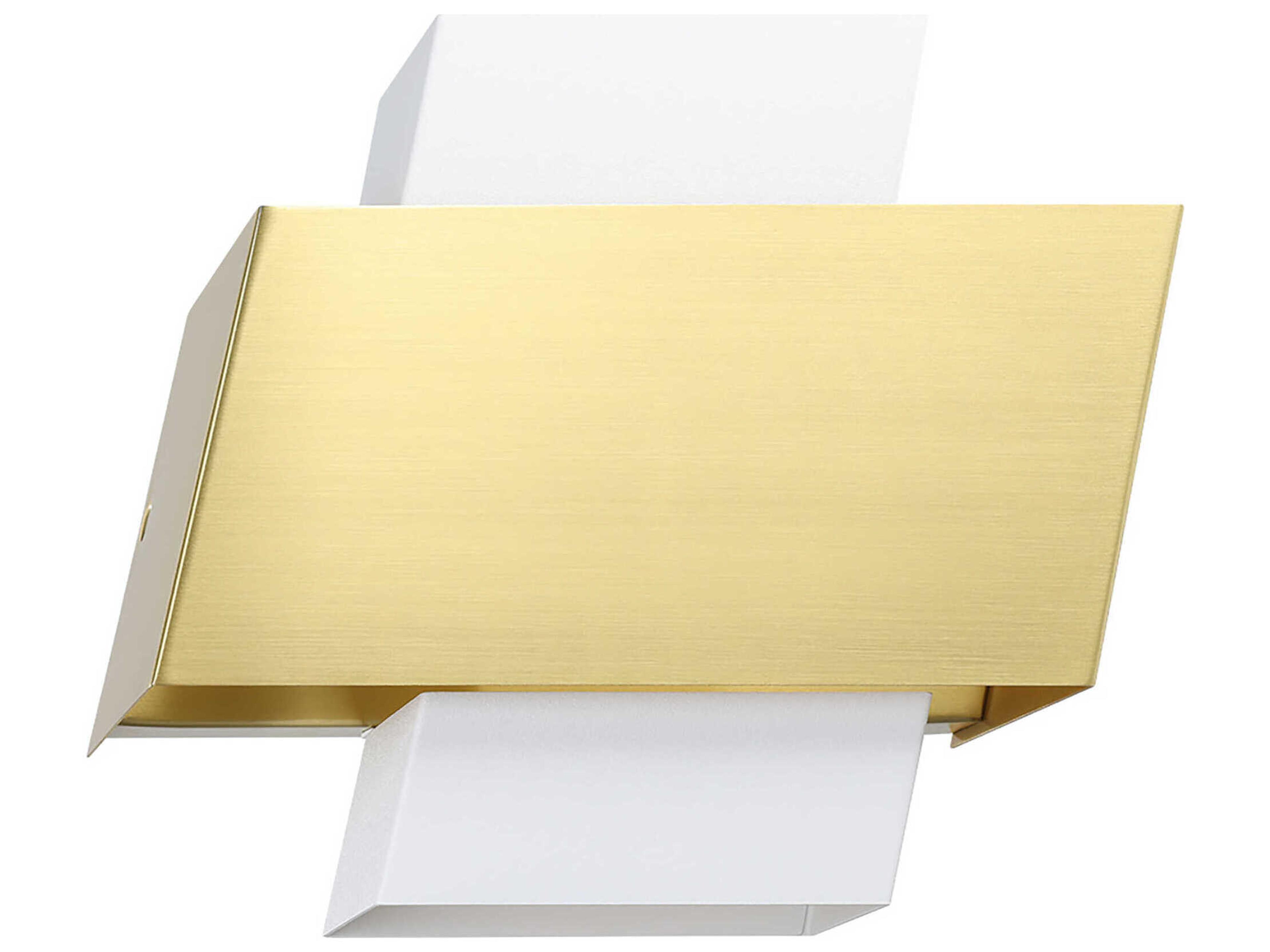 Eglo Timparossa 1-Light White Brushed Brass Wall Sconce