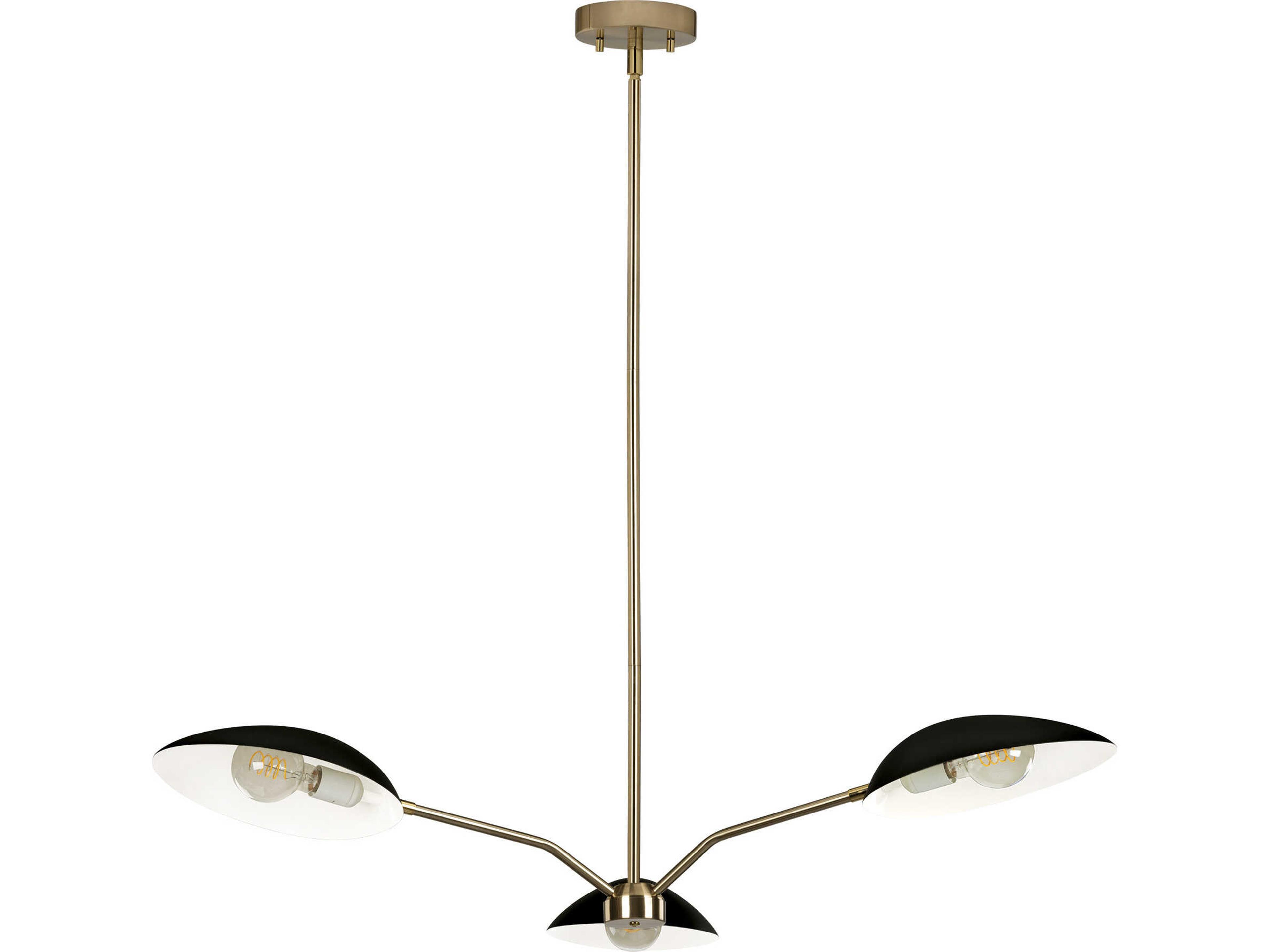 Eglo Lindmoor 3-Light Black Brushed Brass Chandelier