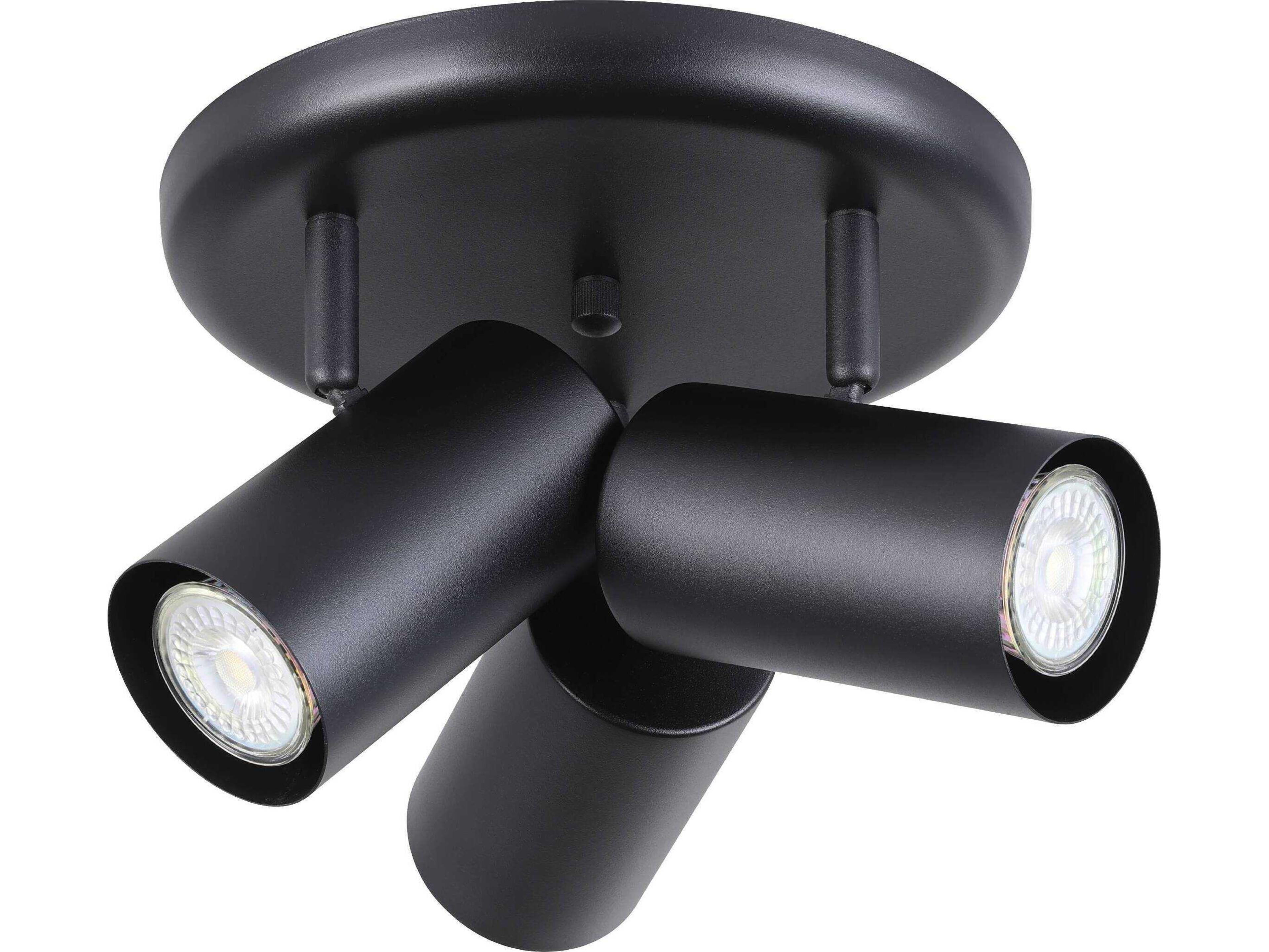 Eglo Calloway 3-Light Black Cylinder Track & Rail Light
