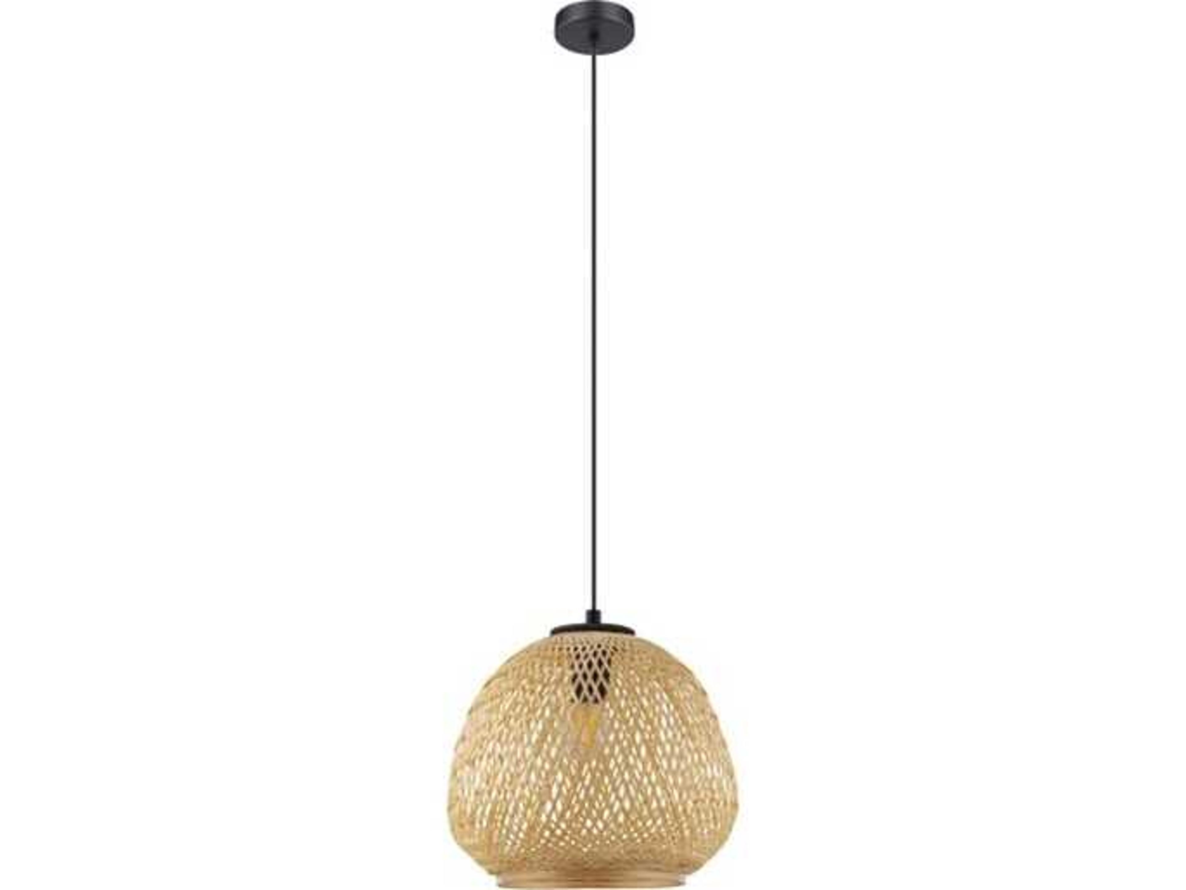 Eglo Dembleby 1-Light Black Brown Pendant