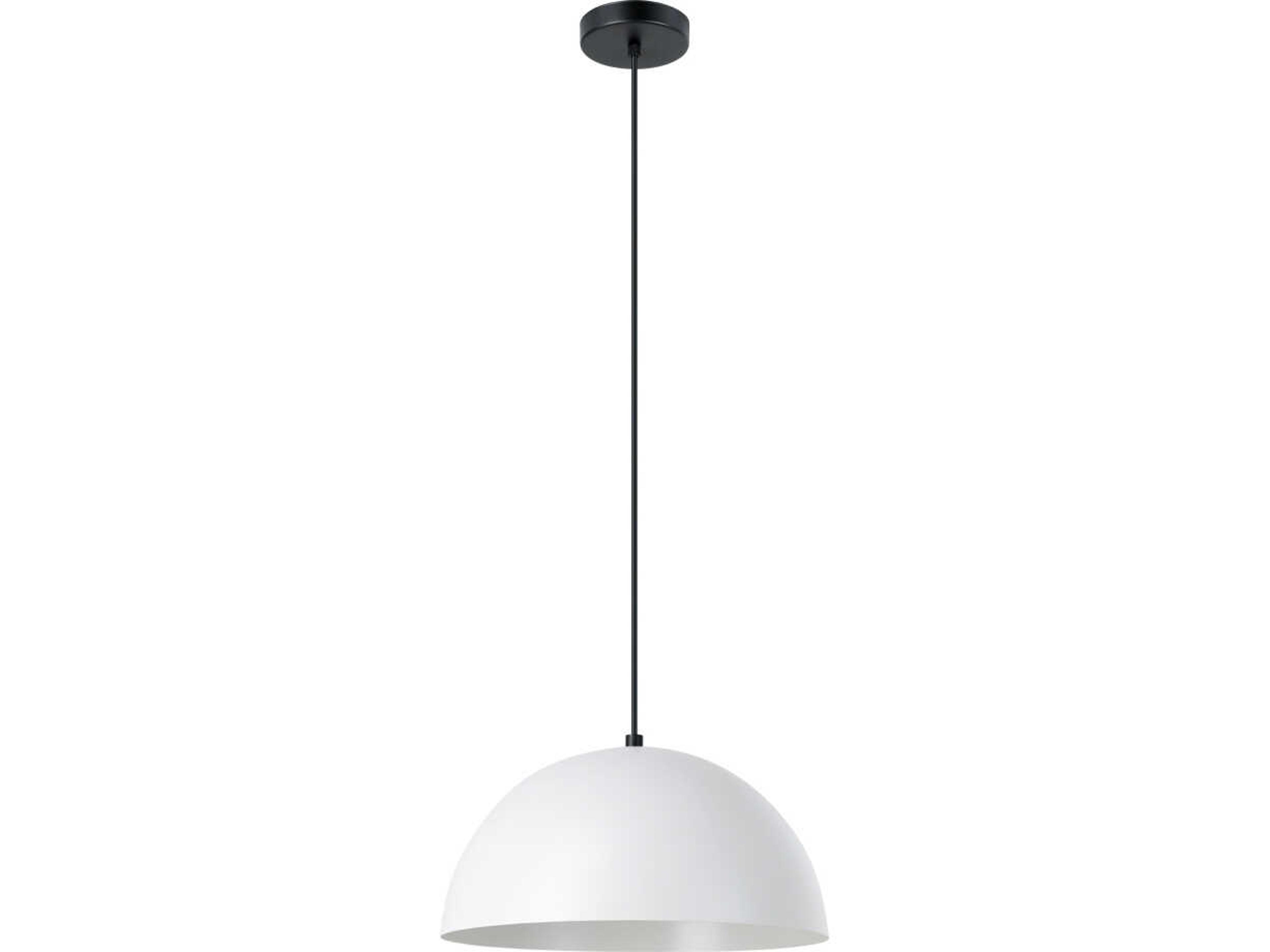 Rafaelino 1-Light Grey White Dome Pendant