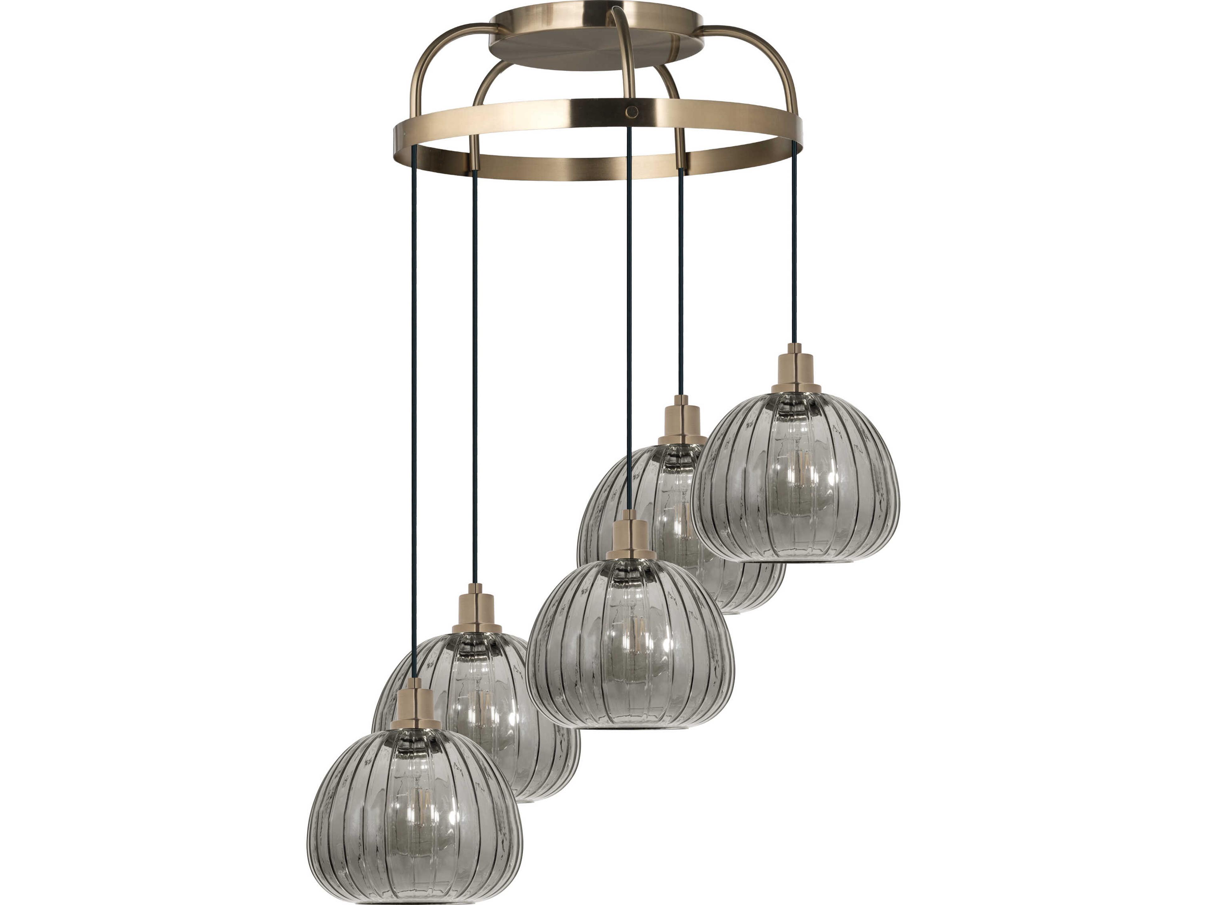 Eglo Ballelo 5-Light Brushed Gold Gray Pendant