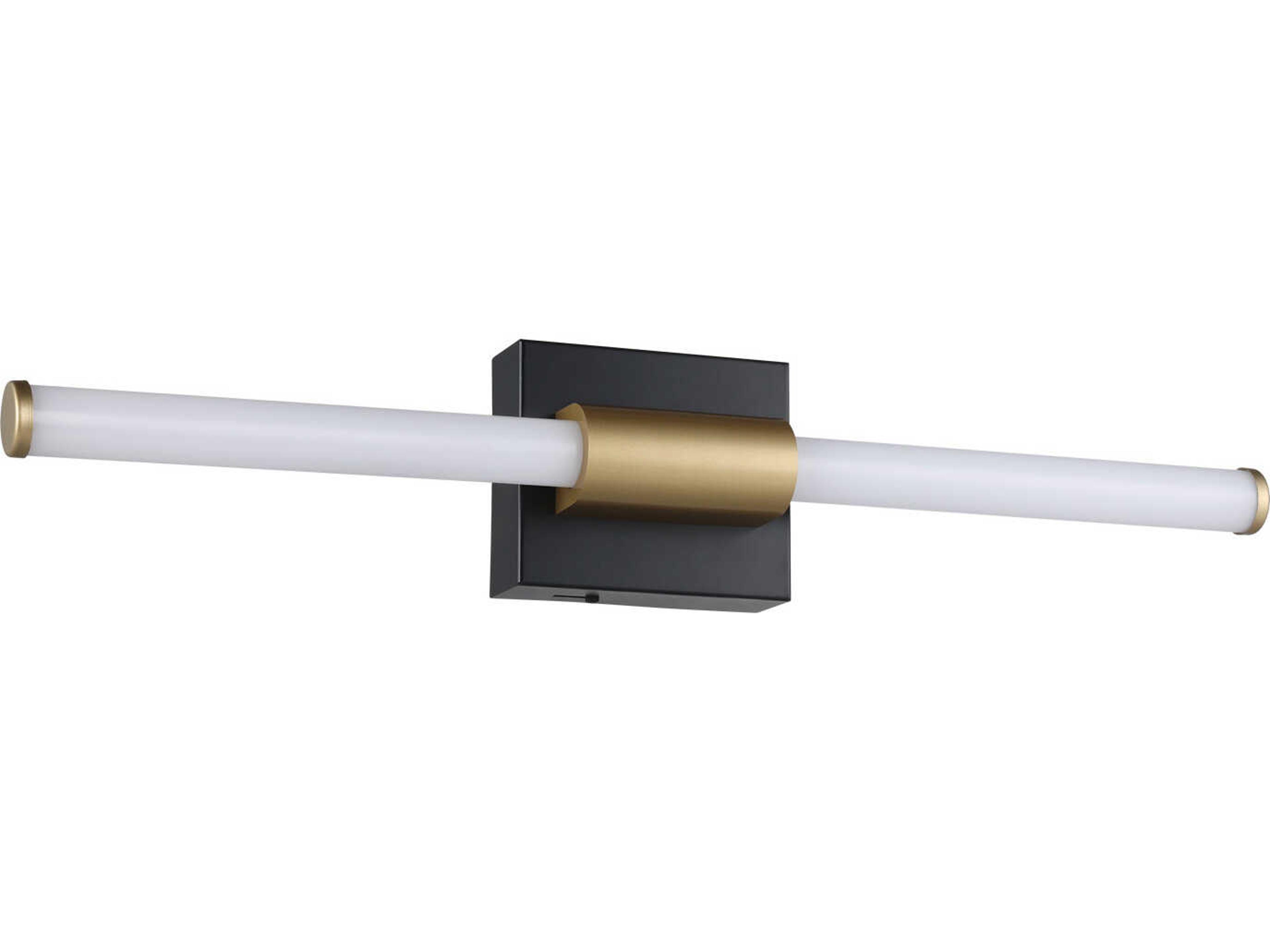 Eglo Danika 1-Light Matte Black Gold Vanity Light