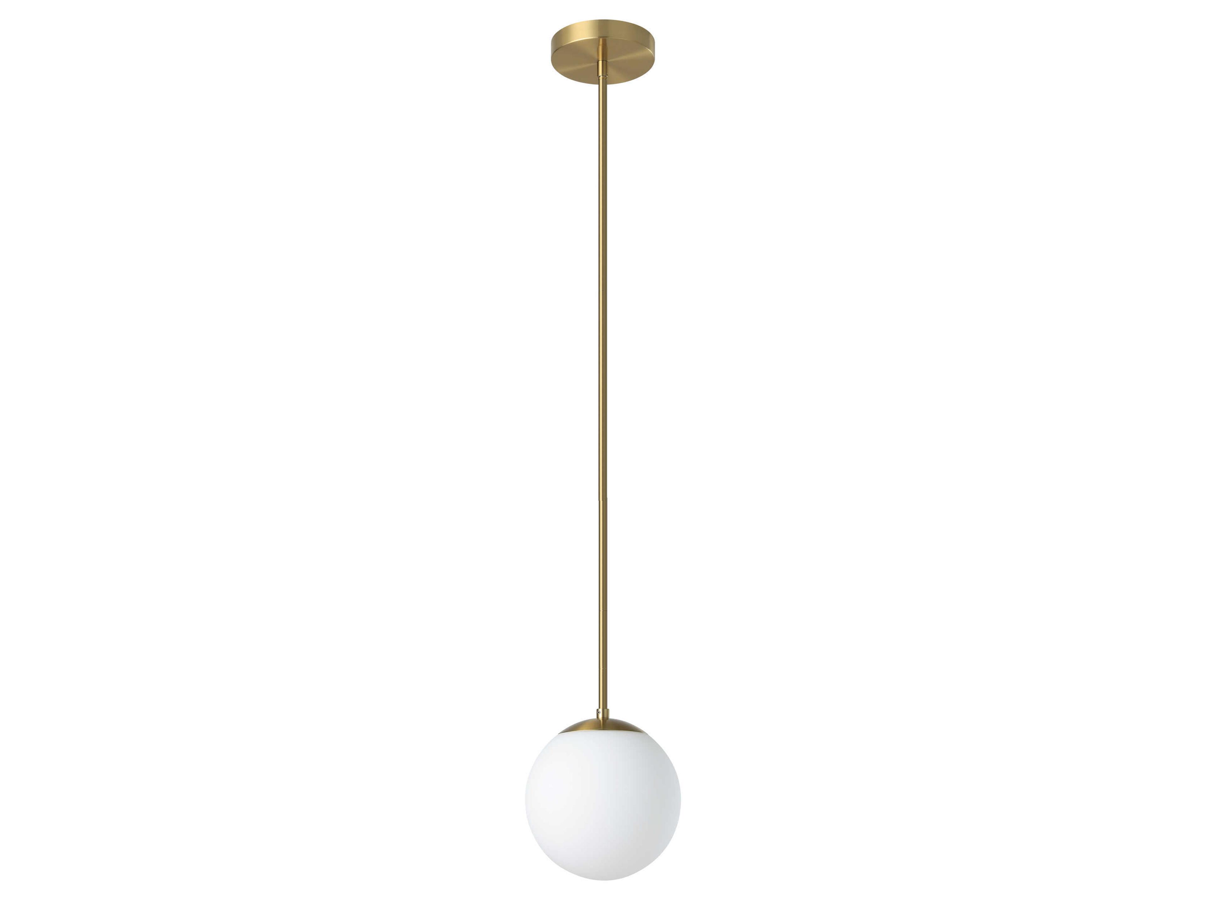 Rondo 1-Light Brushed Brass Globe Mini Pendant