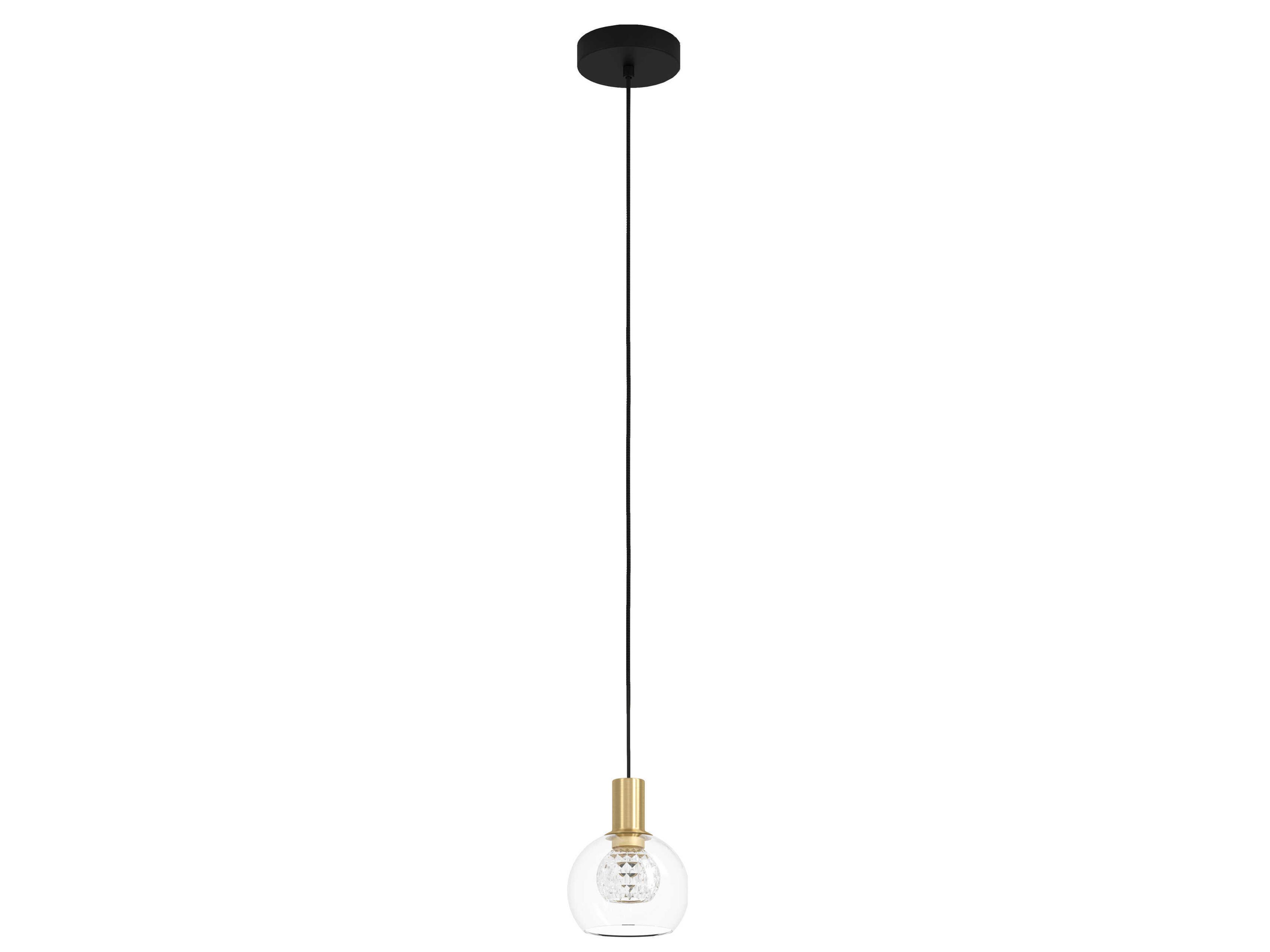 Terque 1-Light Black Brushed Gold Mini Pendant