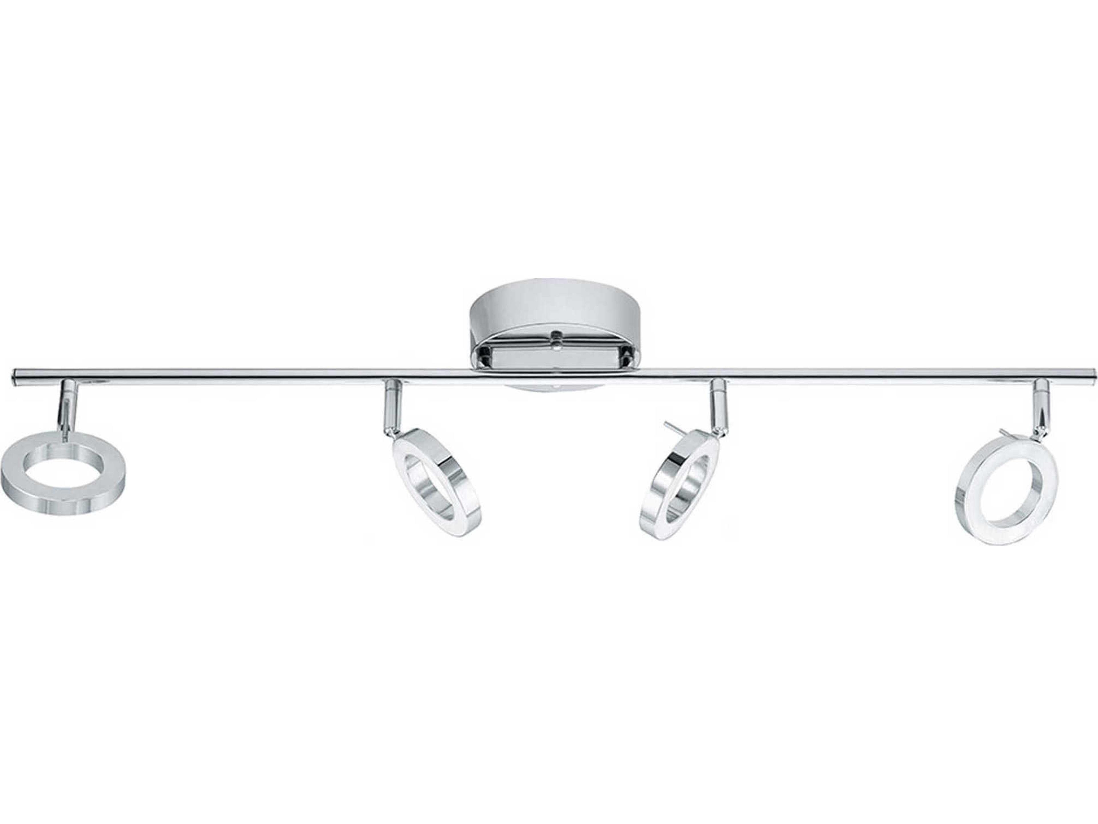 Eglo Naudella 4-Light Chrome Round Track & Rail Light