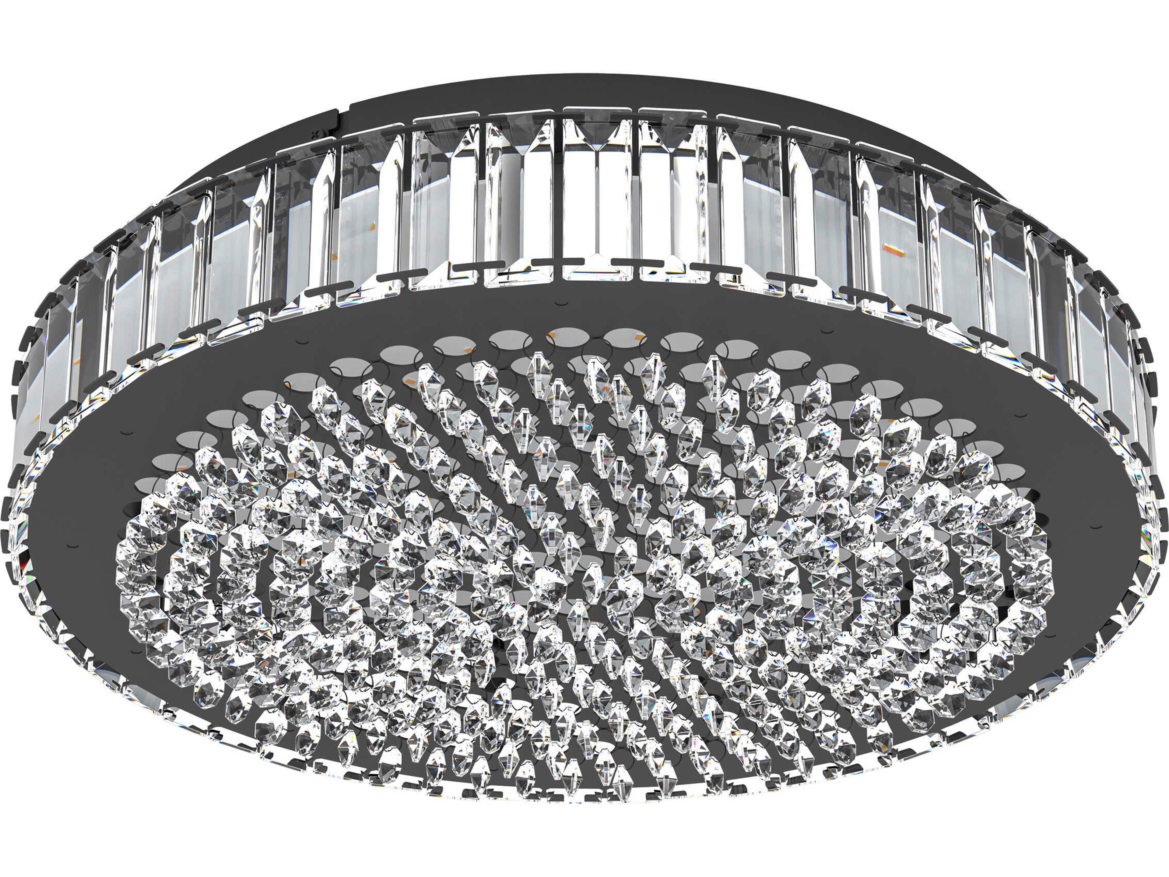 Eglo Balparda 1-Light Black Round Flush Mount