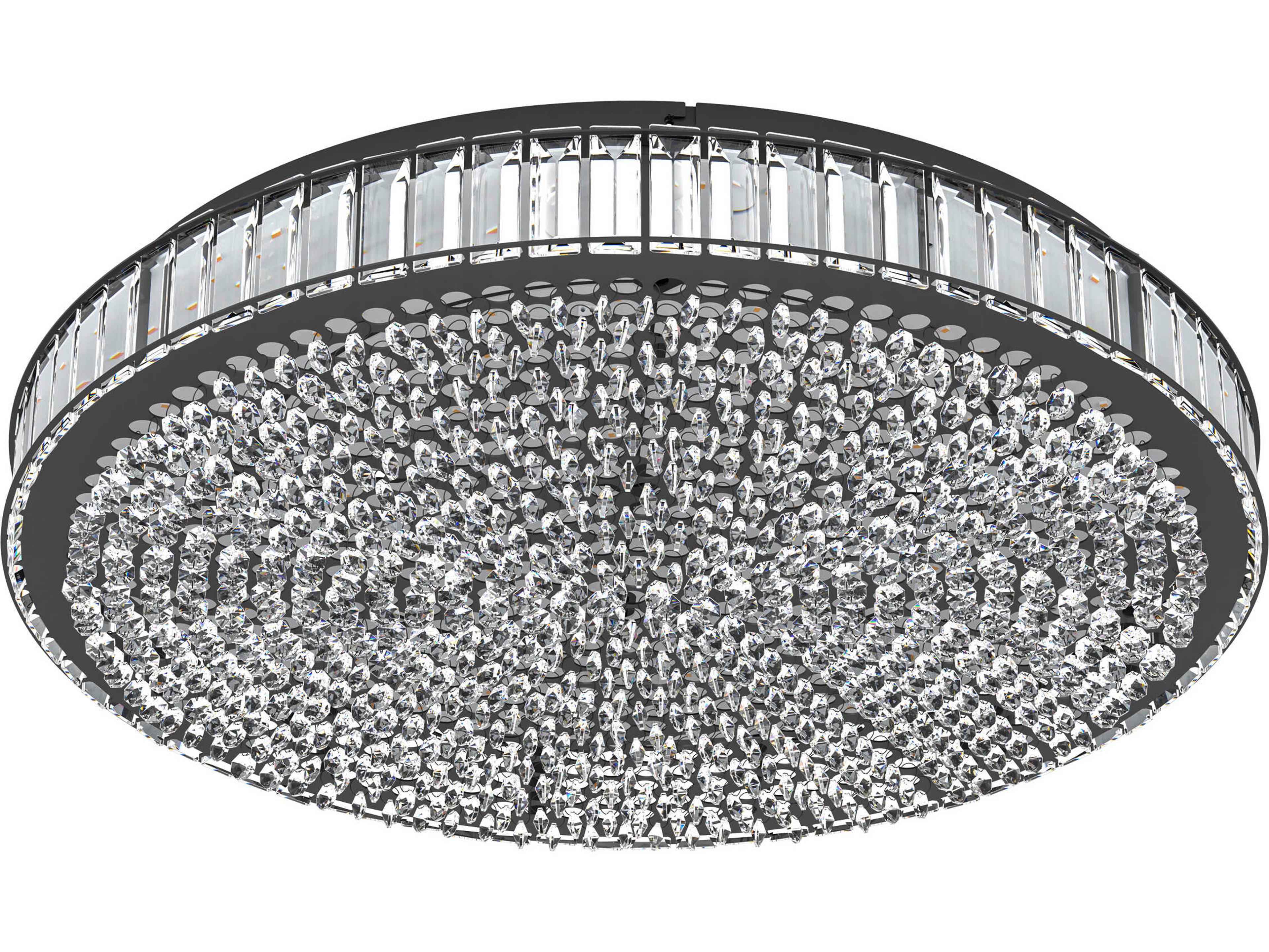 Eglo Balparda 1-Light Black Round Flush Mount