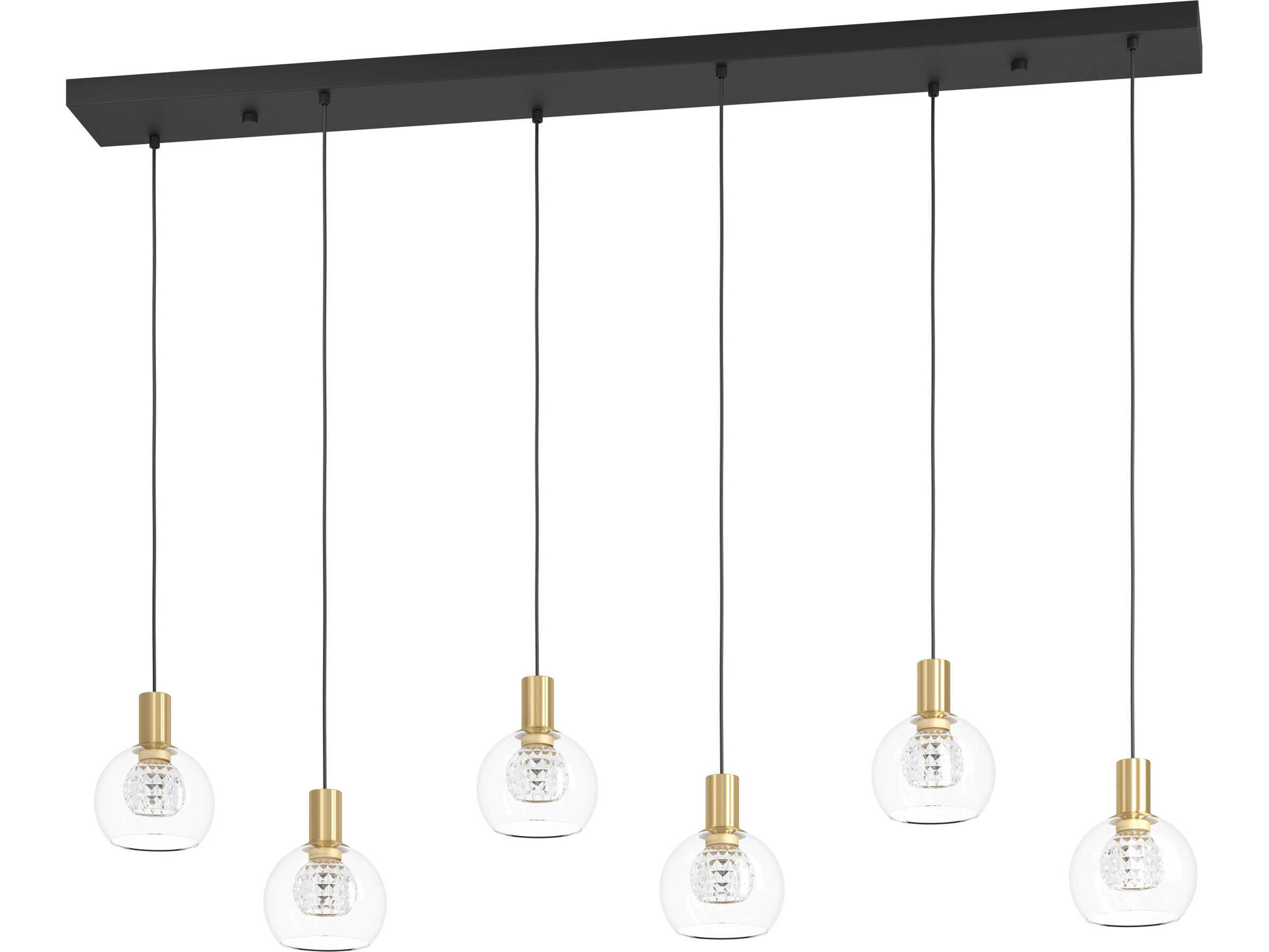 Eglo Terque 6-Light Black Brushed Gold Island Pendant