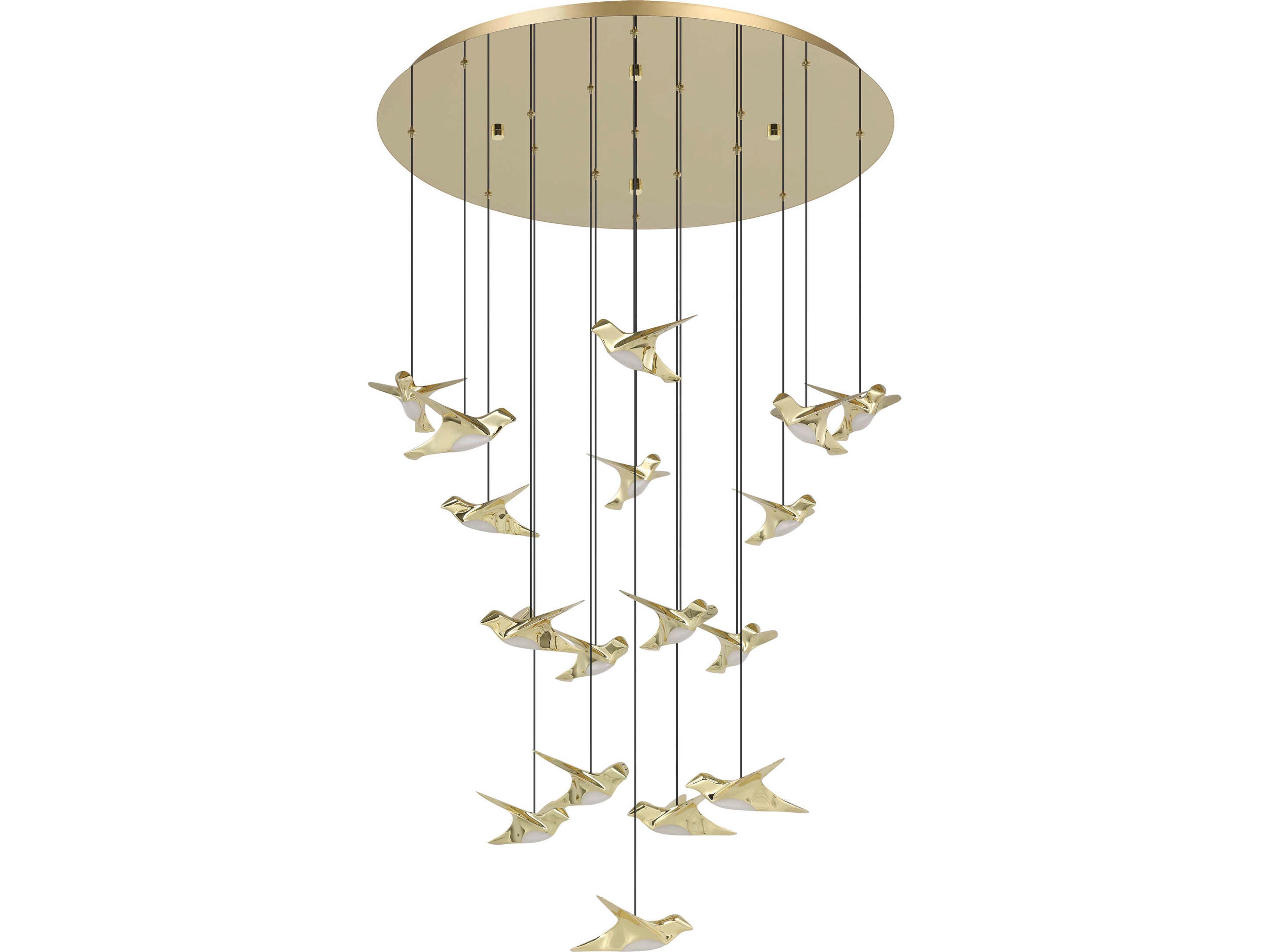 Eglo Paratebueno 17-Light Brass Pendant
