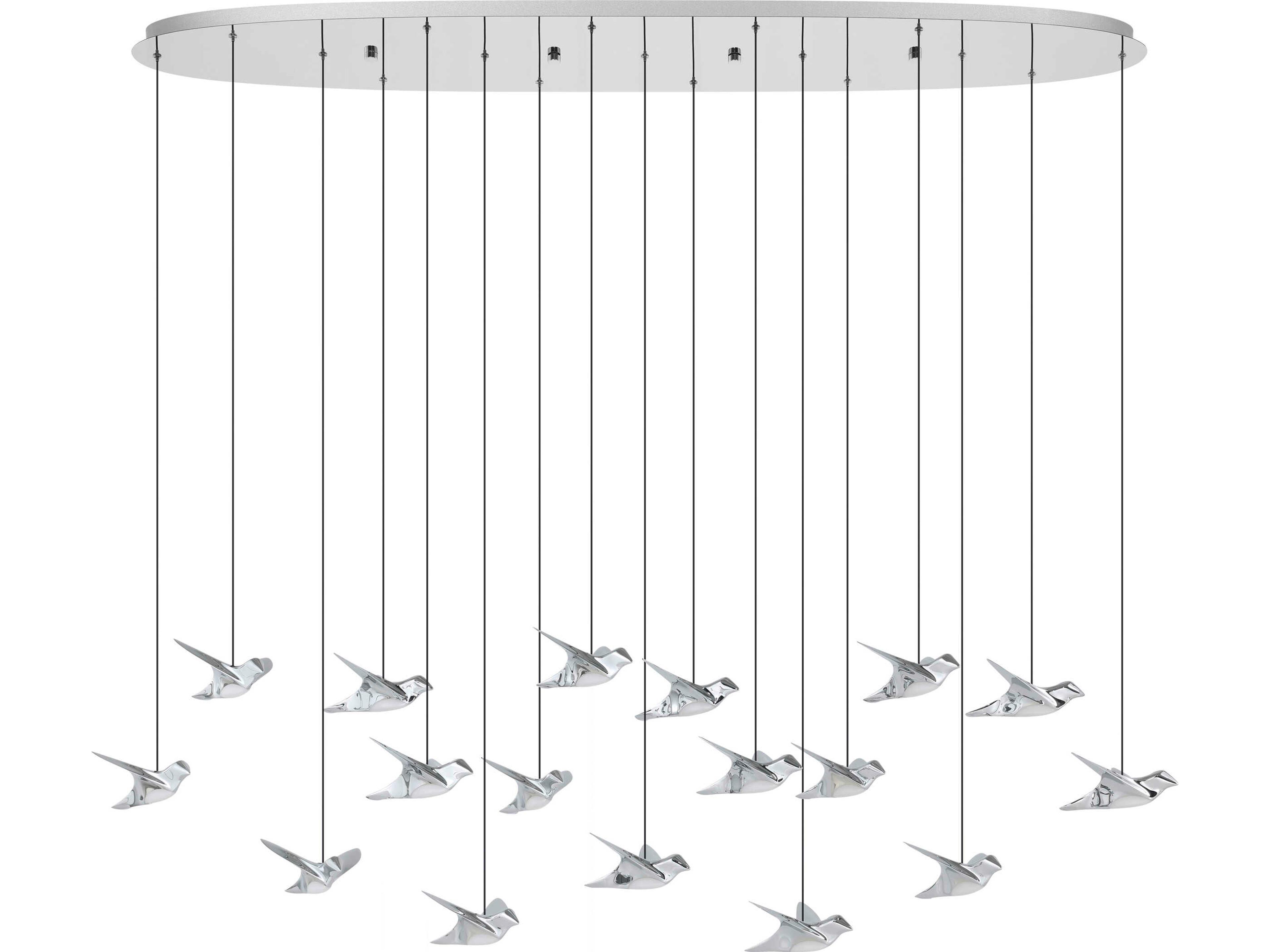 Eglo Paratebueno 17-Light Chrome Island Pendant