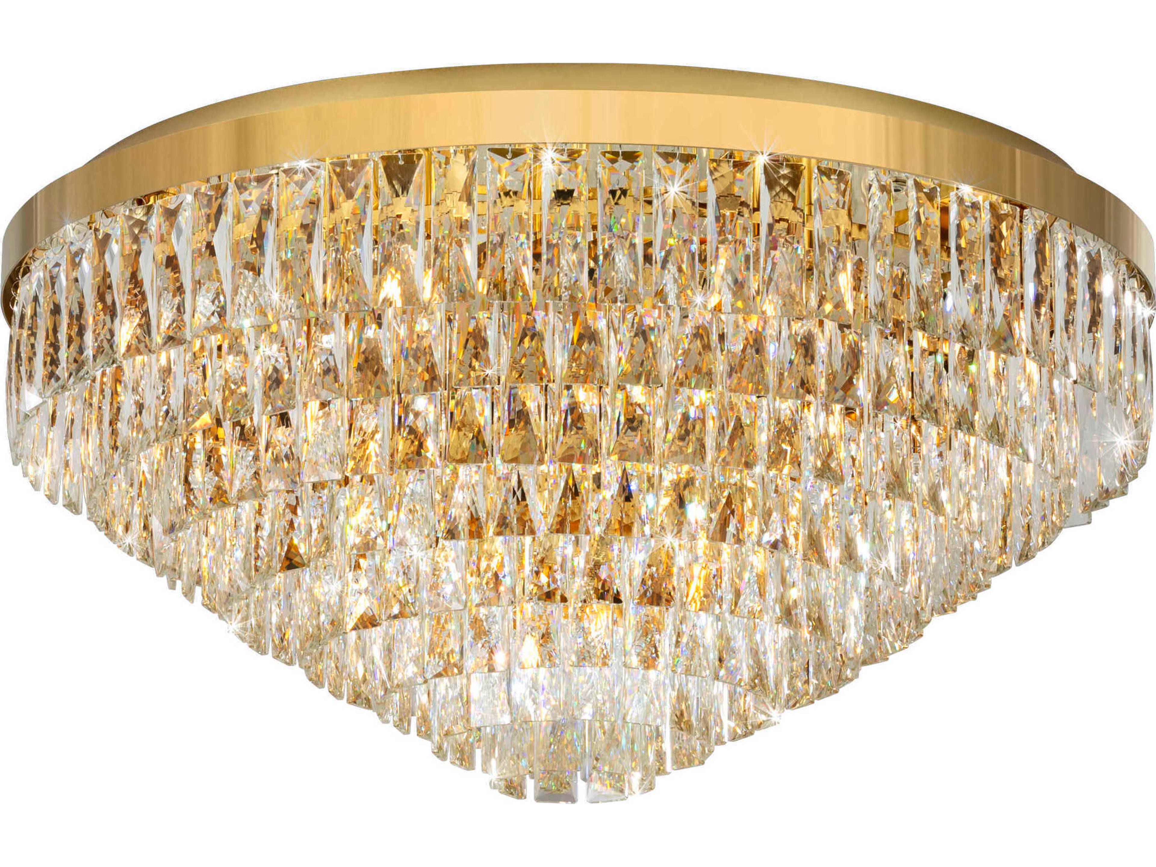 Eglo Valparaiso 16-Light Gold Flush Mount
